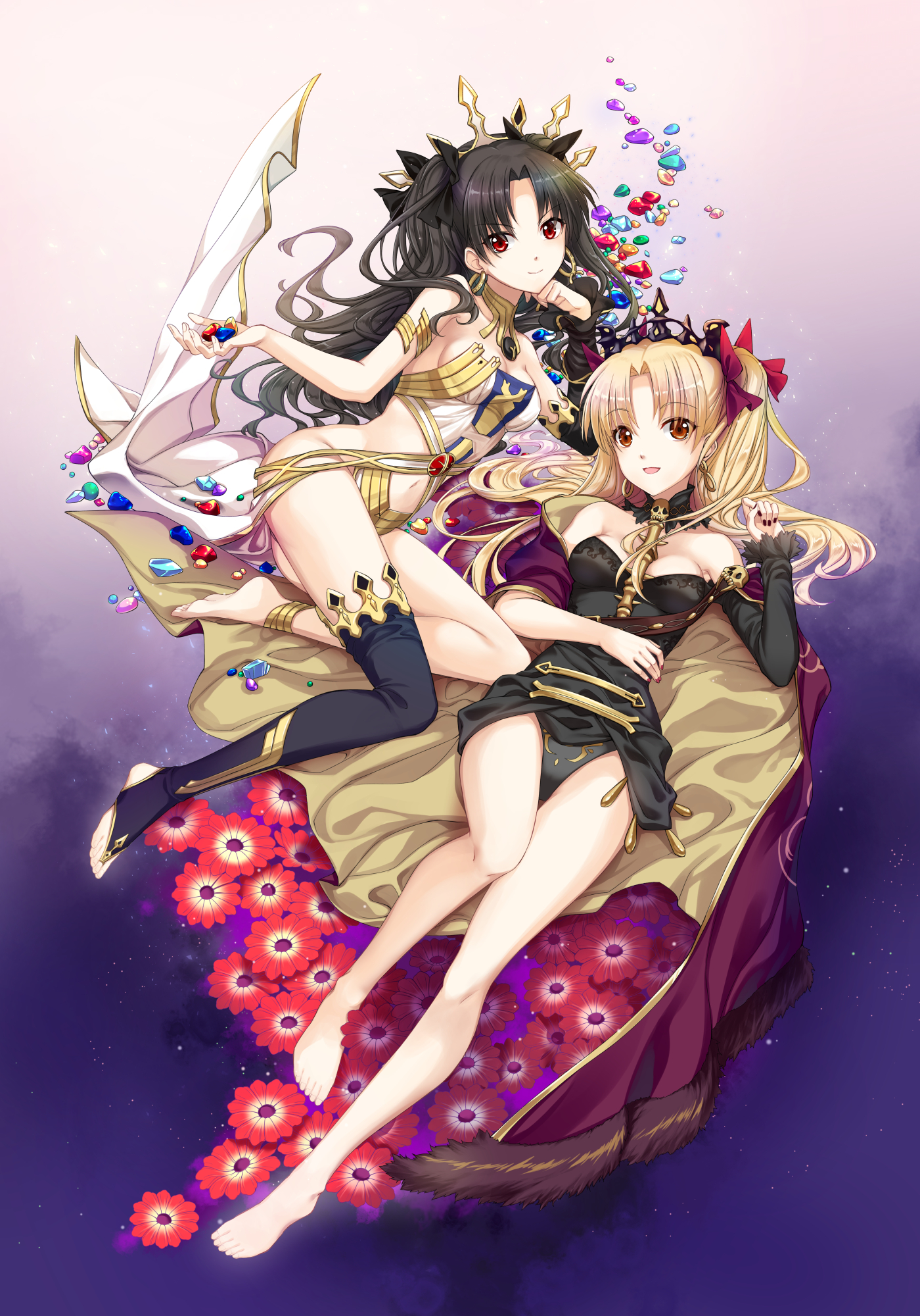 Anime Anime Girls Fate Series Fate Grand Order Ishtar Fate Grand Order Ereshkigal Fate Grand Order T 1400x2000