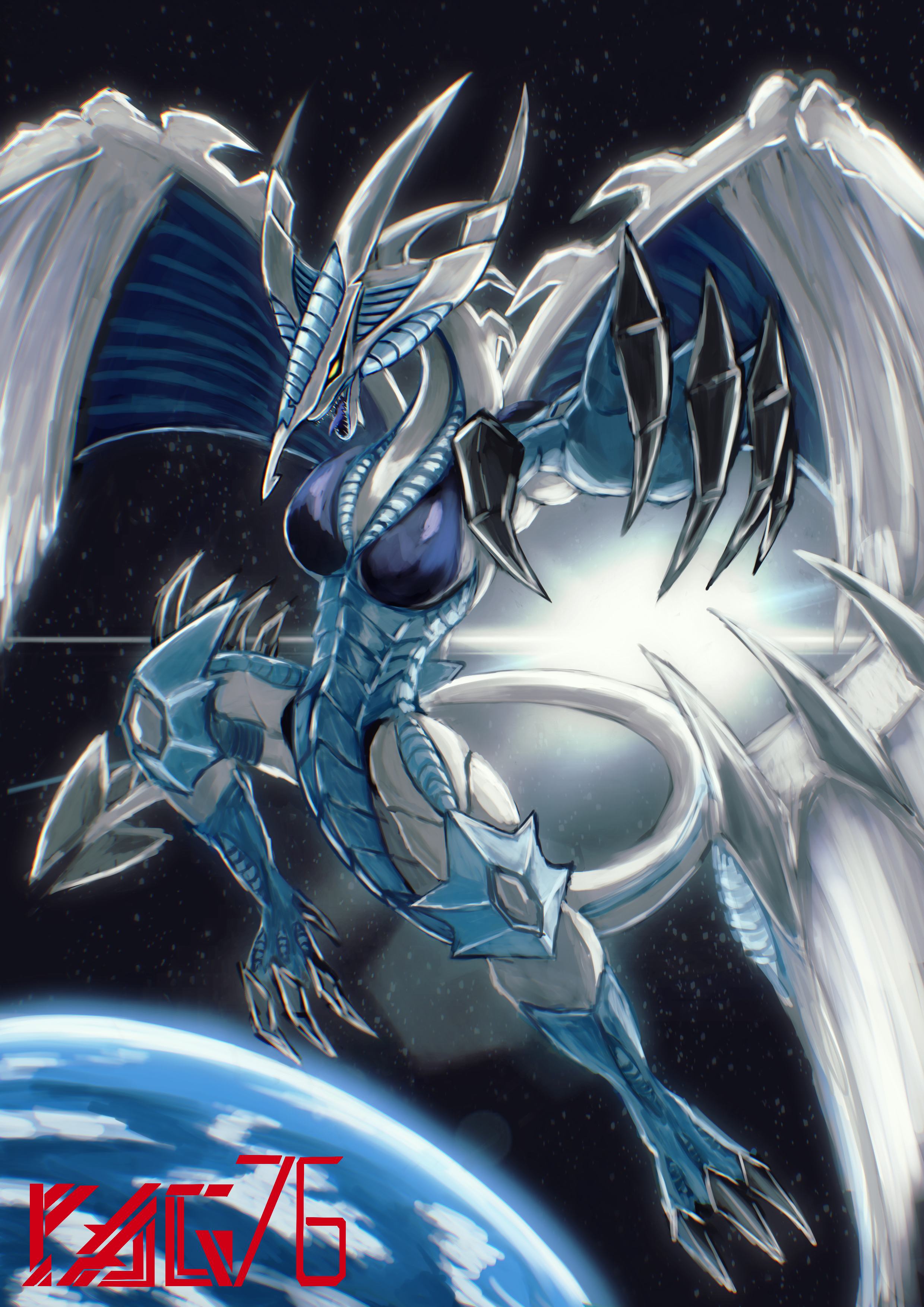 Anime Trading Card Games Yu Gi Oh Yu Gi Oh 5Ds Stardust Dragon Artwork Digital Art Fan Art Dragon 2480x3508