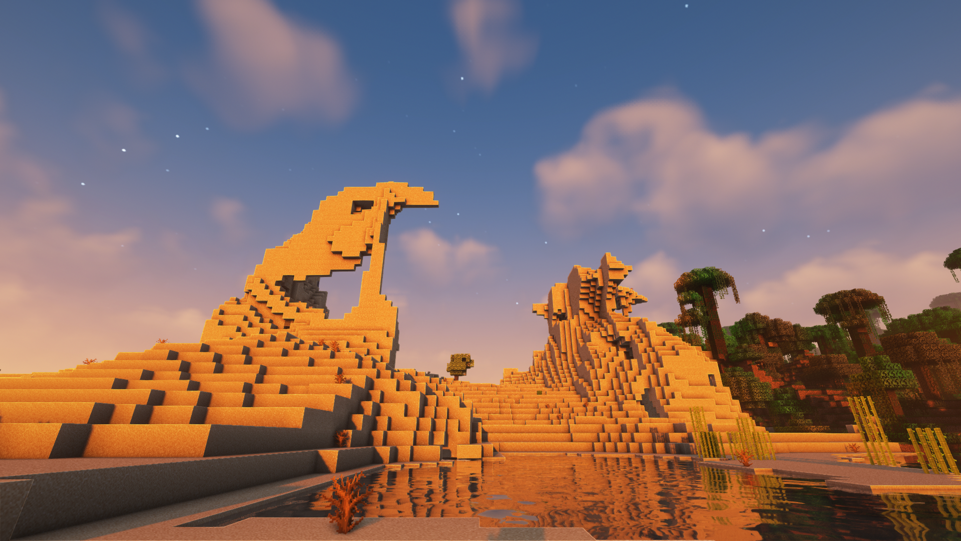 Minecraft Shaders William Wythers Overhauled Overworld Video Games Water 1920x1080