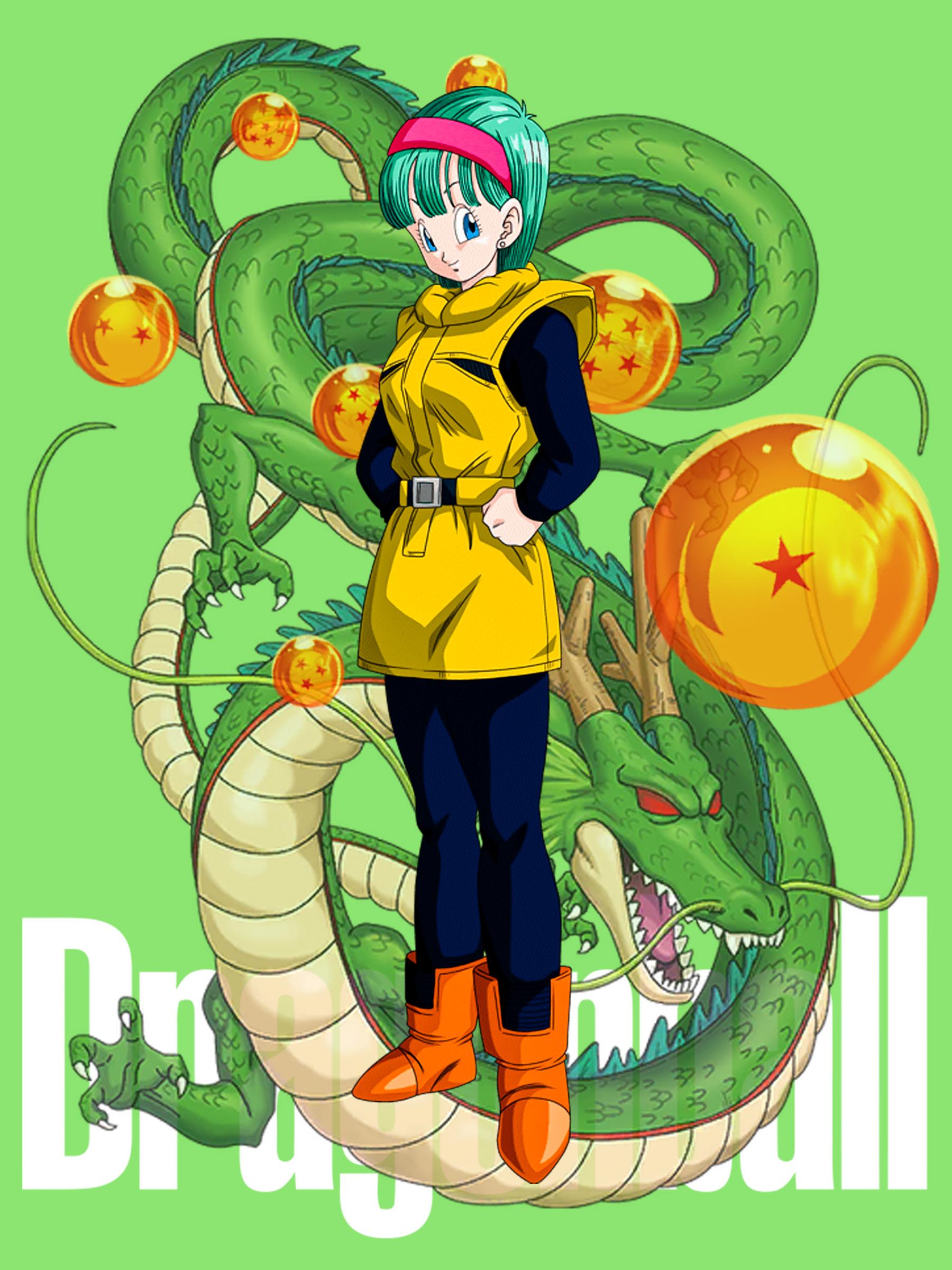 Dragon Ball Dragon Ball Z Vertical Transparency Dragon Anime Girls Bulma Young Bulma 1800x2400