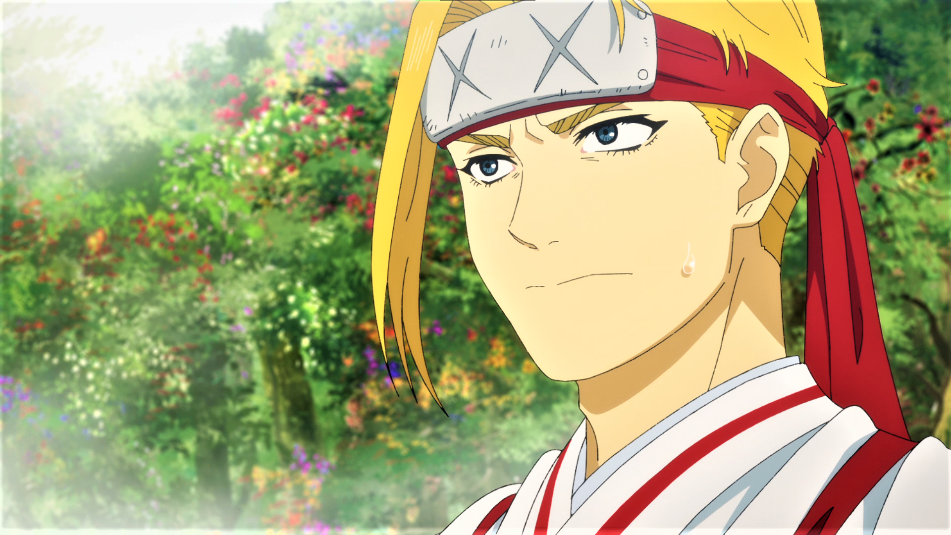 Hells Paradise Jigokuraku Yamada Asaemon Tenza Headband Blonde Sweat Anime Anime Screenshot Anime Bo 1920x1080