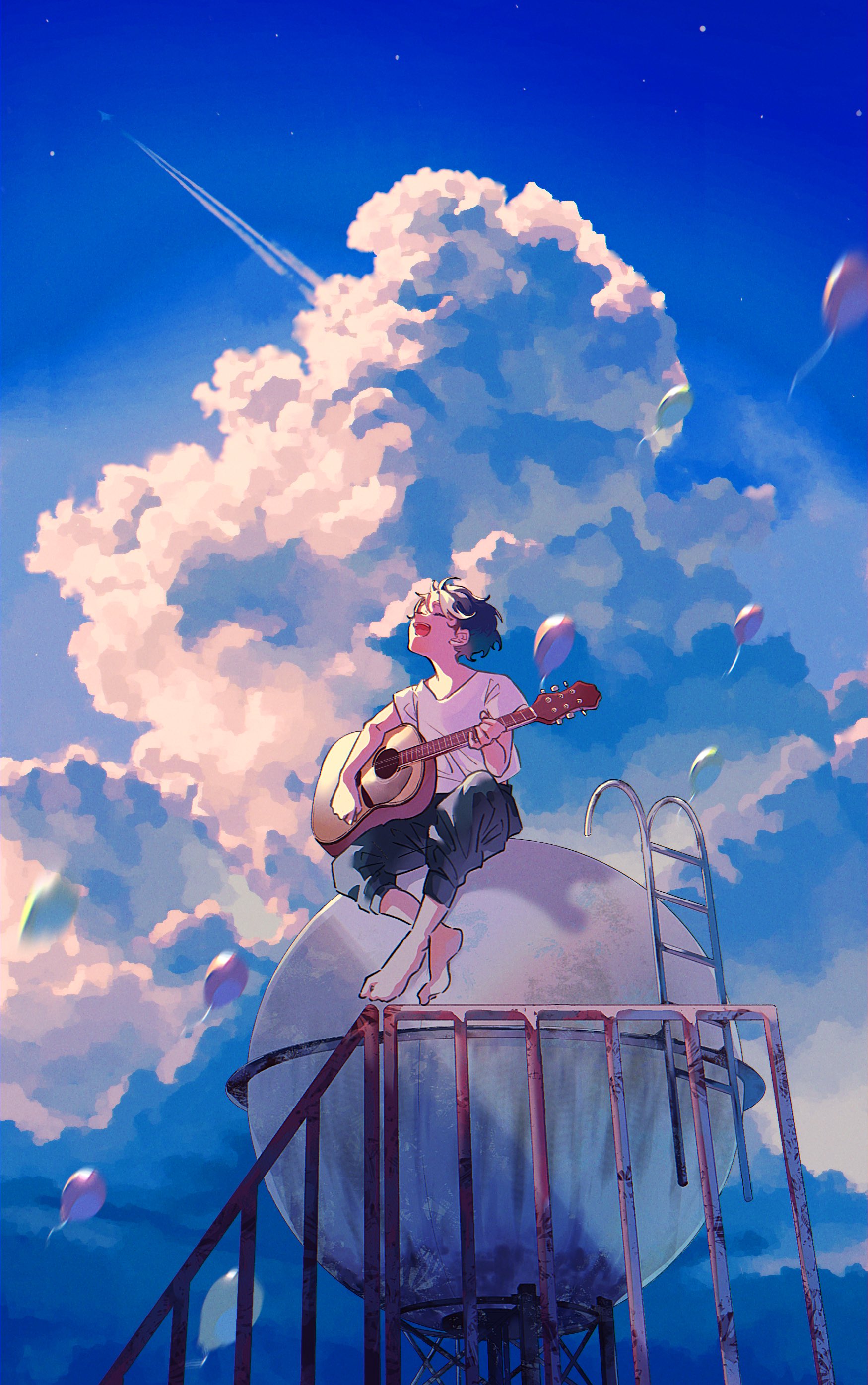 Mobile wallpaper Music Anime Guitar 1359114 download the picture for  free