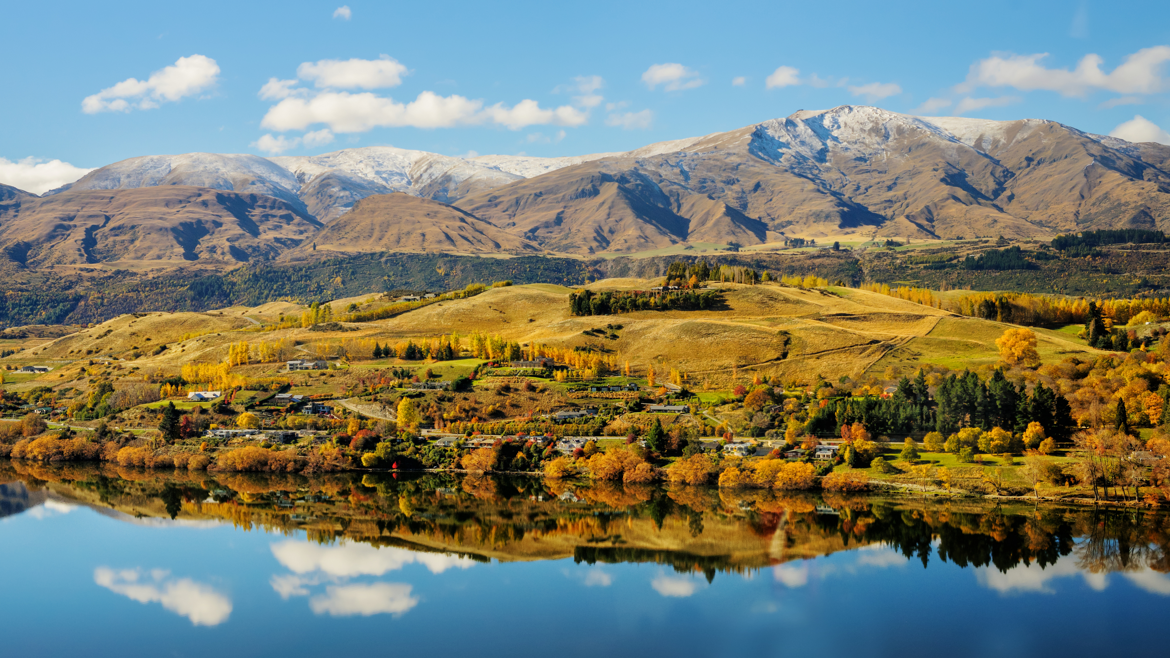 Trey Ratcliff Photography Landscape New Zealand Nature Water Mountains Snow Clouds Reflection 3840x2160