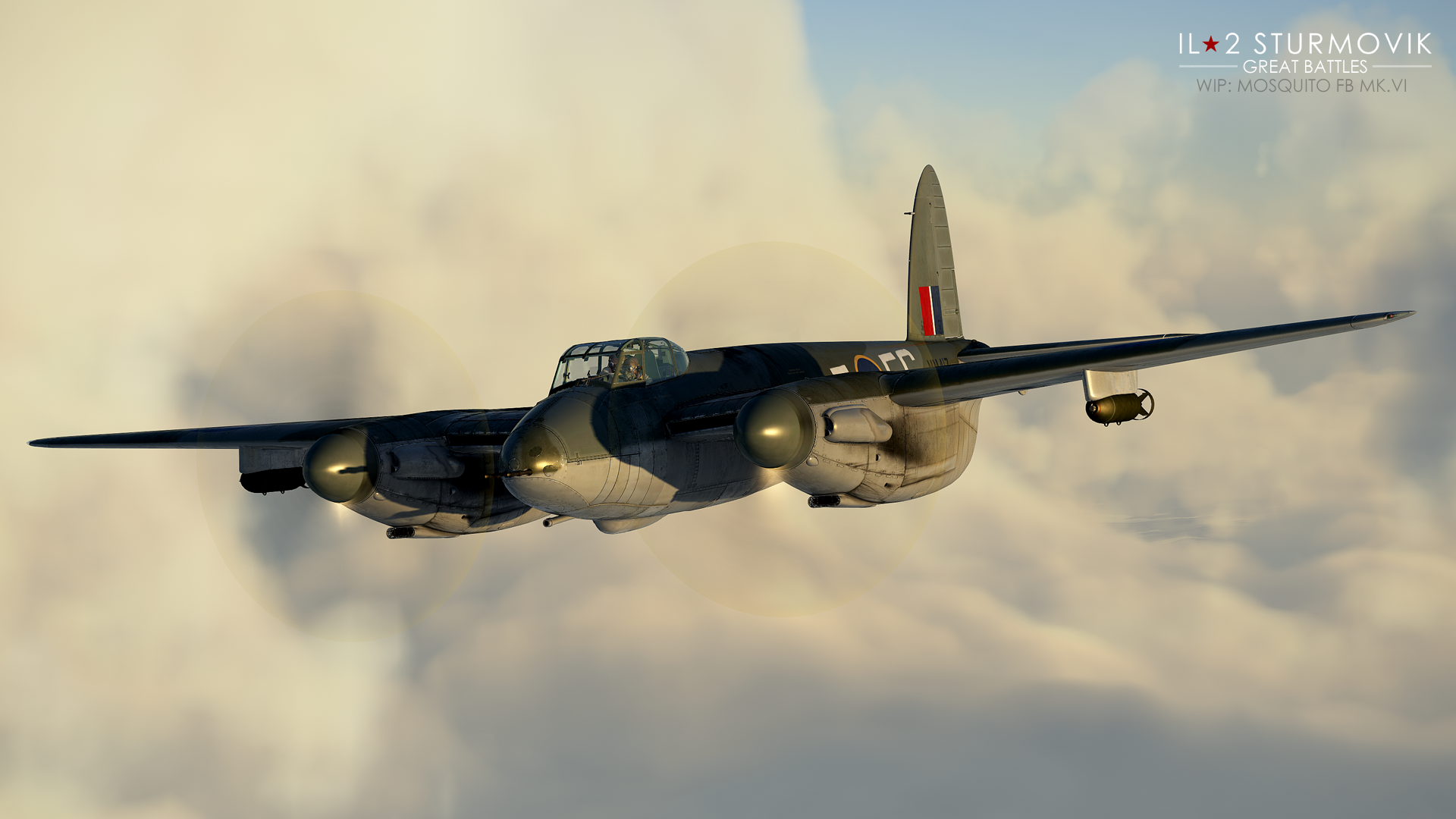 IL 2 Sturmovik Aircraft Airplane De Havilland Mosquito Video Games World War Ii 1920x1080