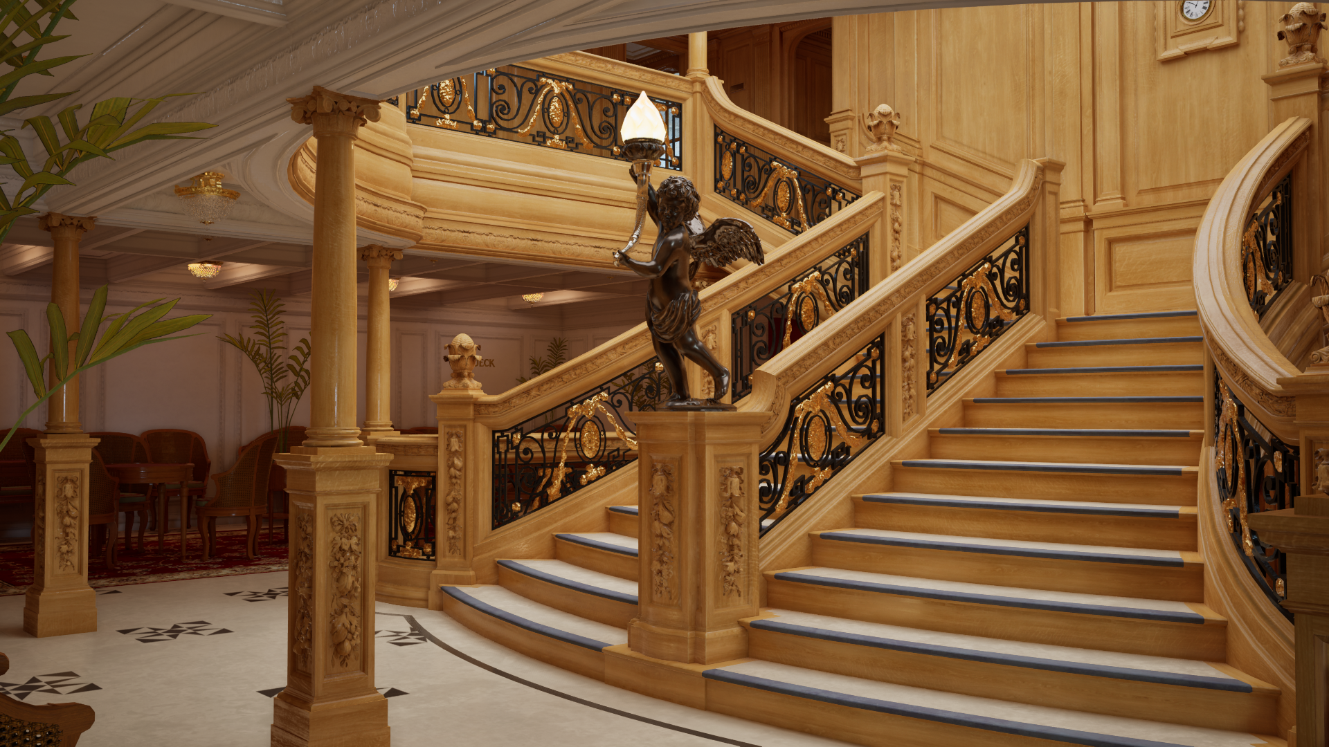 Titanic Demo401 Architecture Stairs Statue 1920x1080