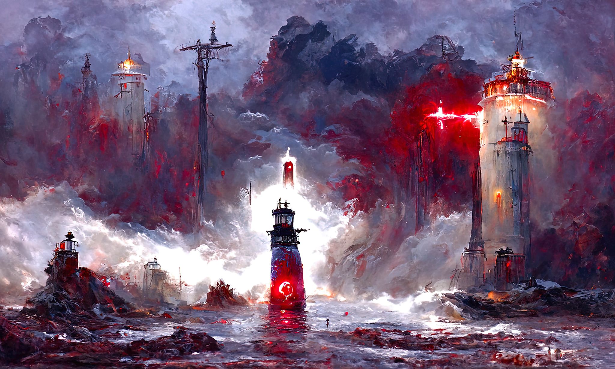 Lighthouse Blood Colored Artwork 2048x1229