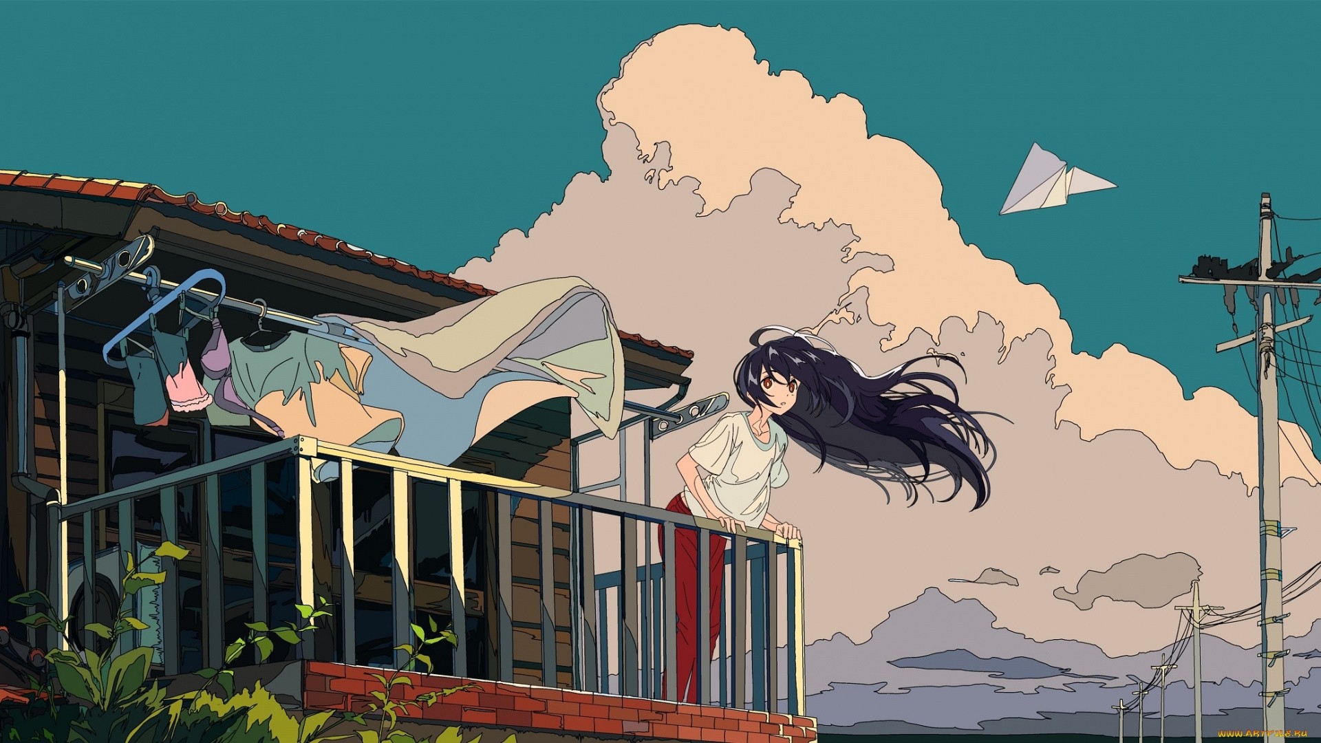 The Anime Styles Print  Flora Sweet Balcony Poster for Sale by  RichardSawyers  Redbubble