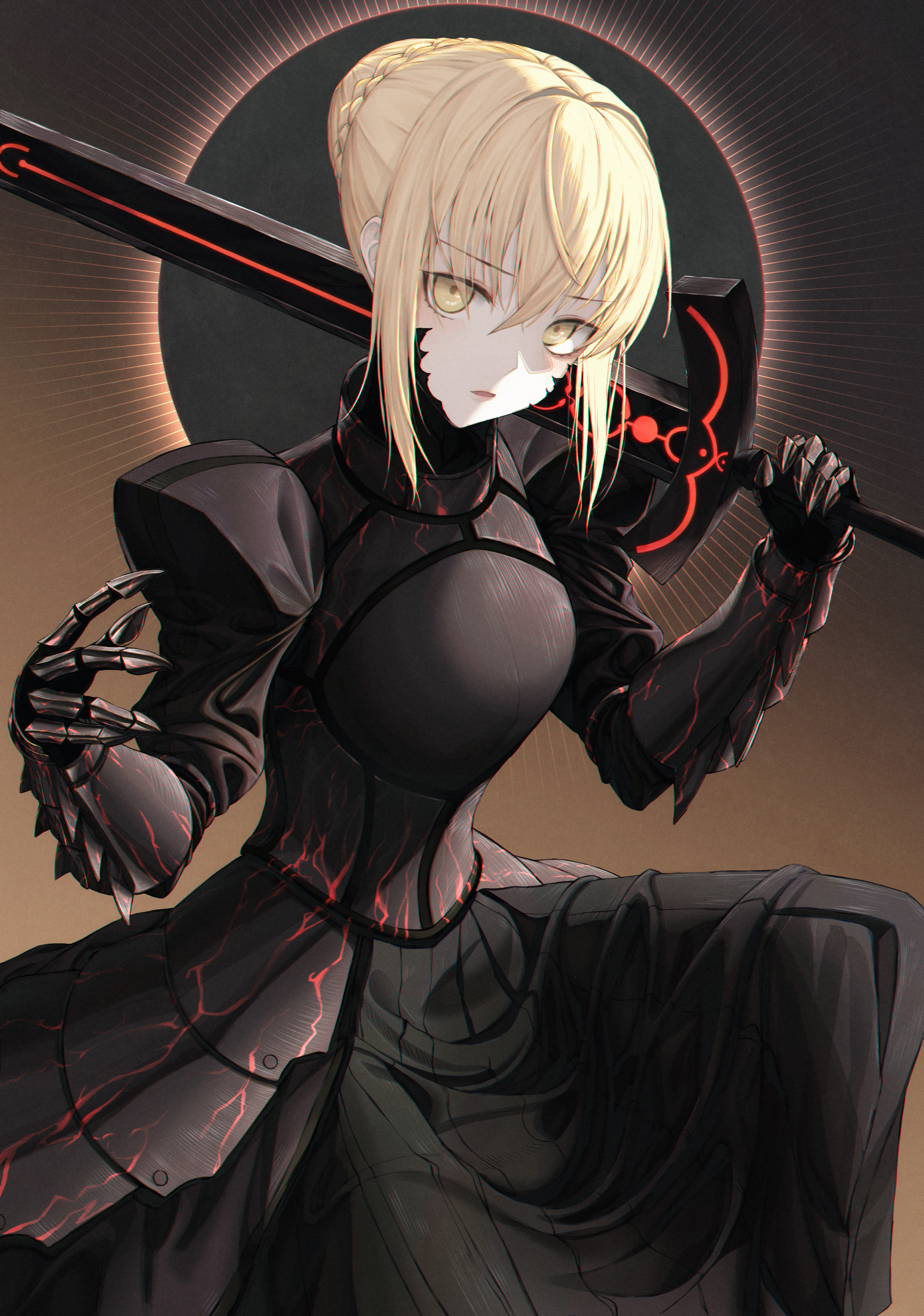 Anime Anime Girls Fate Series Blonde Yellow Eyes Fate Stay Night Heavens Feel Fate Grand Order Saber 3440x4900