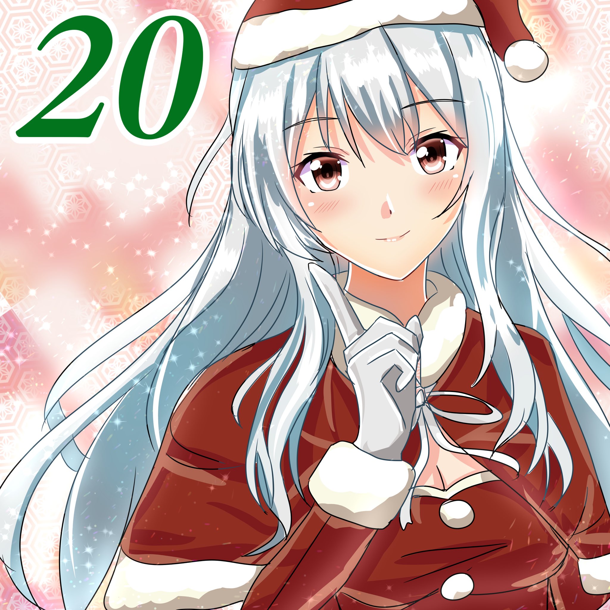 Anime Anime Girls Kantai Collection Shoukaku KanColle Long Hair White Hair Artwork Digital Art Fan A 2048x2048