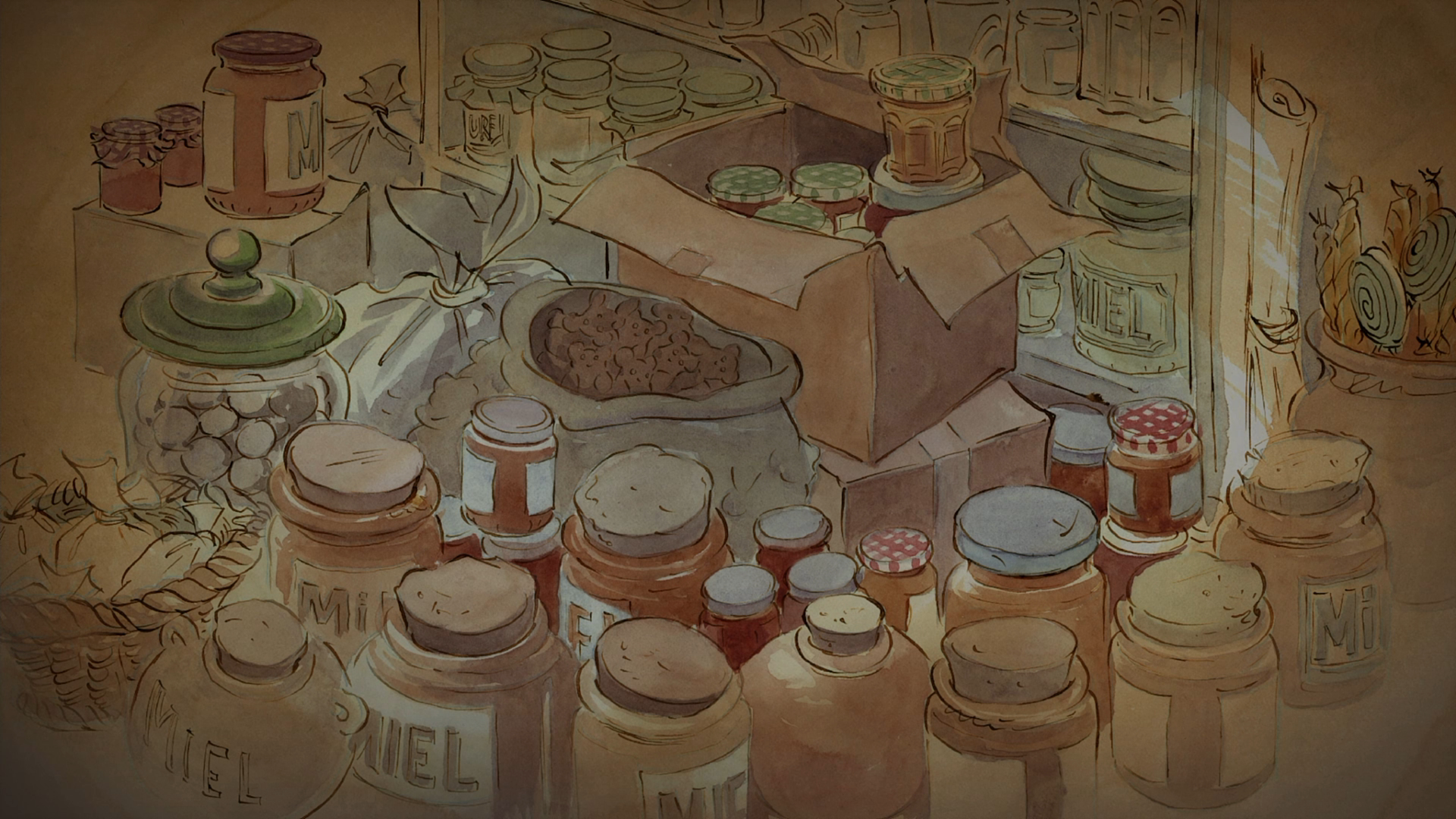 Watercolor Style Screen Shot Ernest Celestine Honey 1920x1080