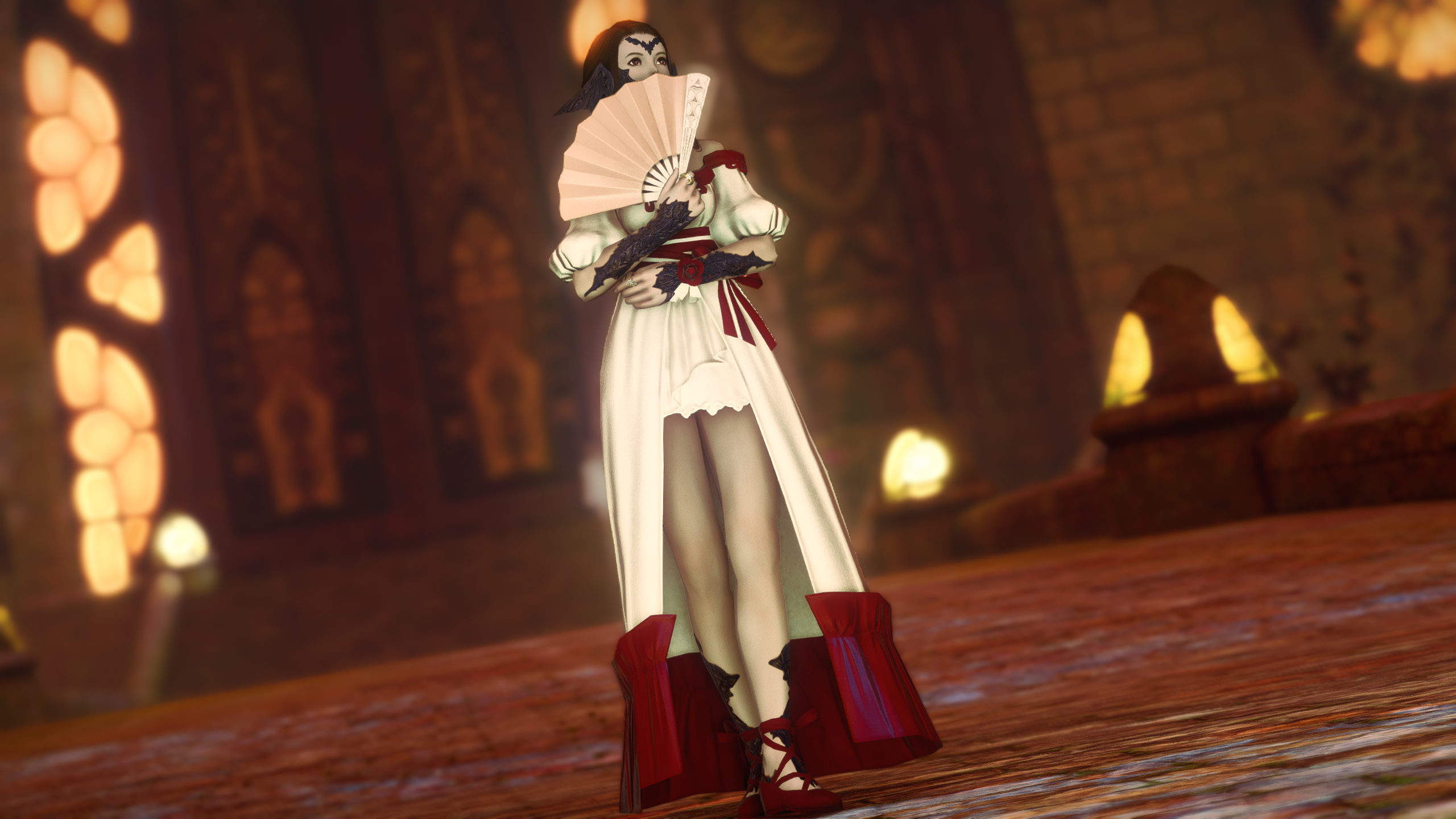 Final Fantasy XiV A Realm Reborn Au Ra Reshade Dress Video Games CGi Video Game Girls Video Game Cha 2560x1440