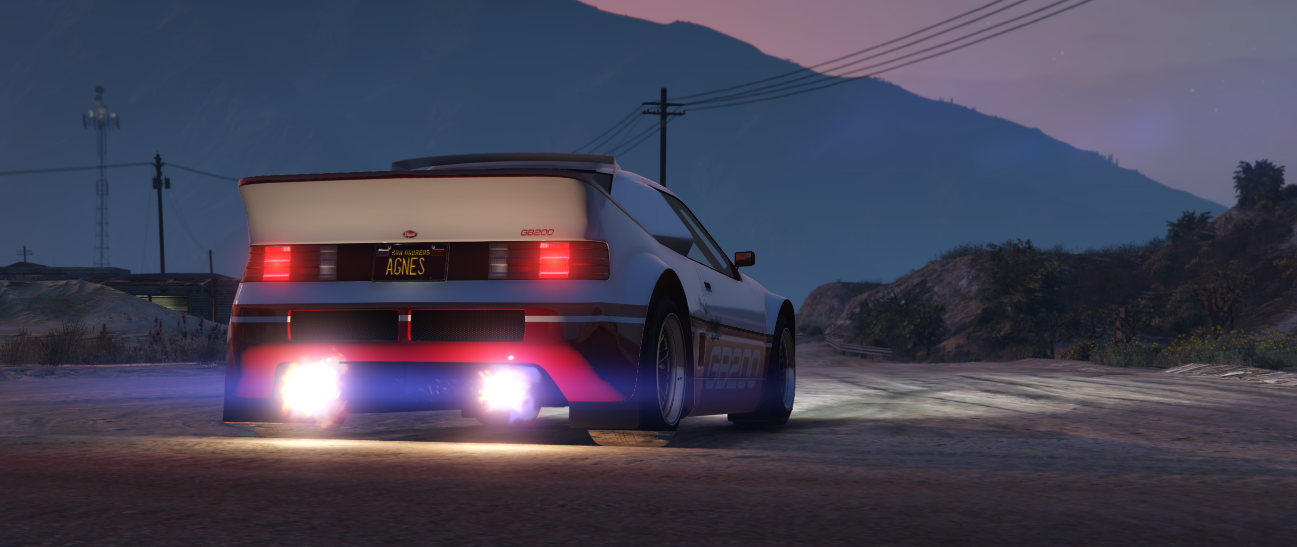 Grand Theft Auto V Screen Shot Grand Theft Auto Video Games CGi Rear View Licence Plates Car Vehicle 2560x1080