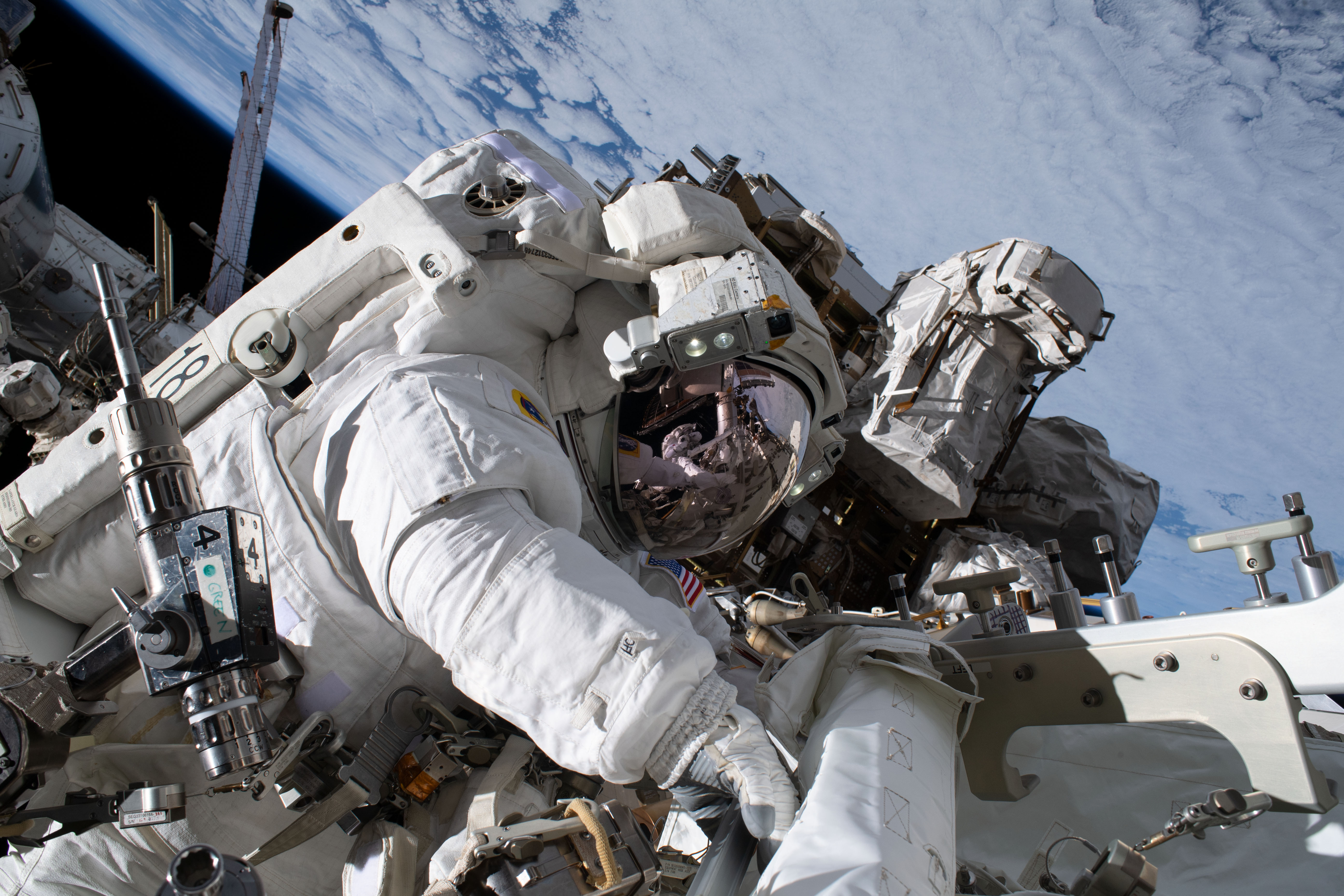 NASA Space Astronaut Earth Spacesuit Reflection 5568x3712
