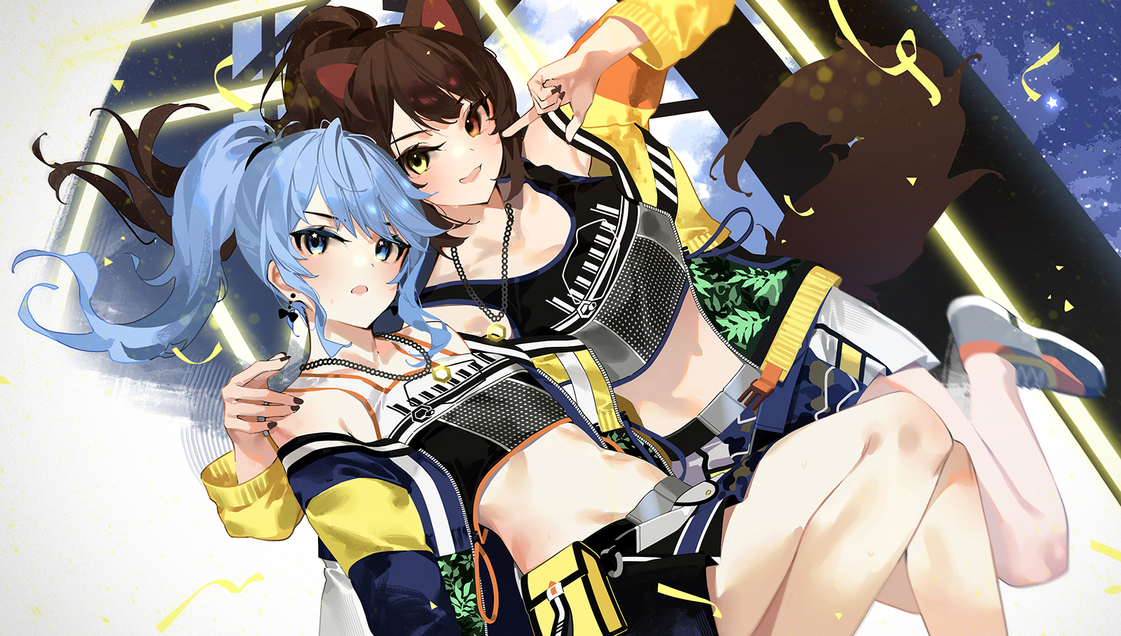 Anime Anime Girls Digital Digital Art Artwork 2D Looking At Viewer Heterochromia 1600x908