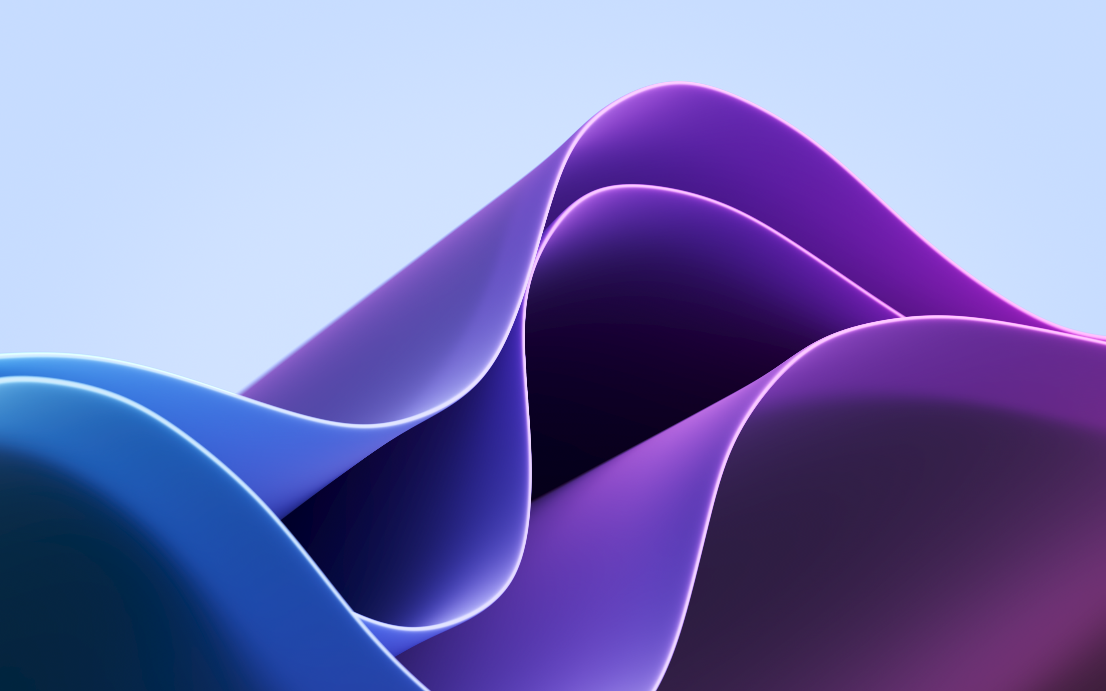 Windows 11 Microsoft Digital Art Waveforms Colorful Minimalism Simple Background 3840x2400