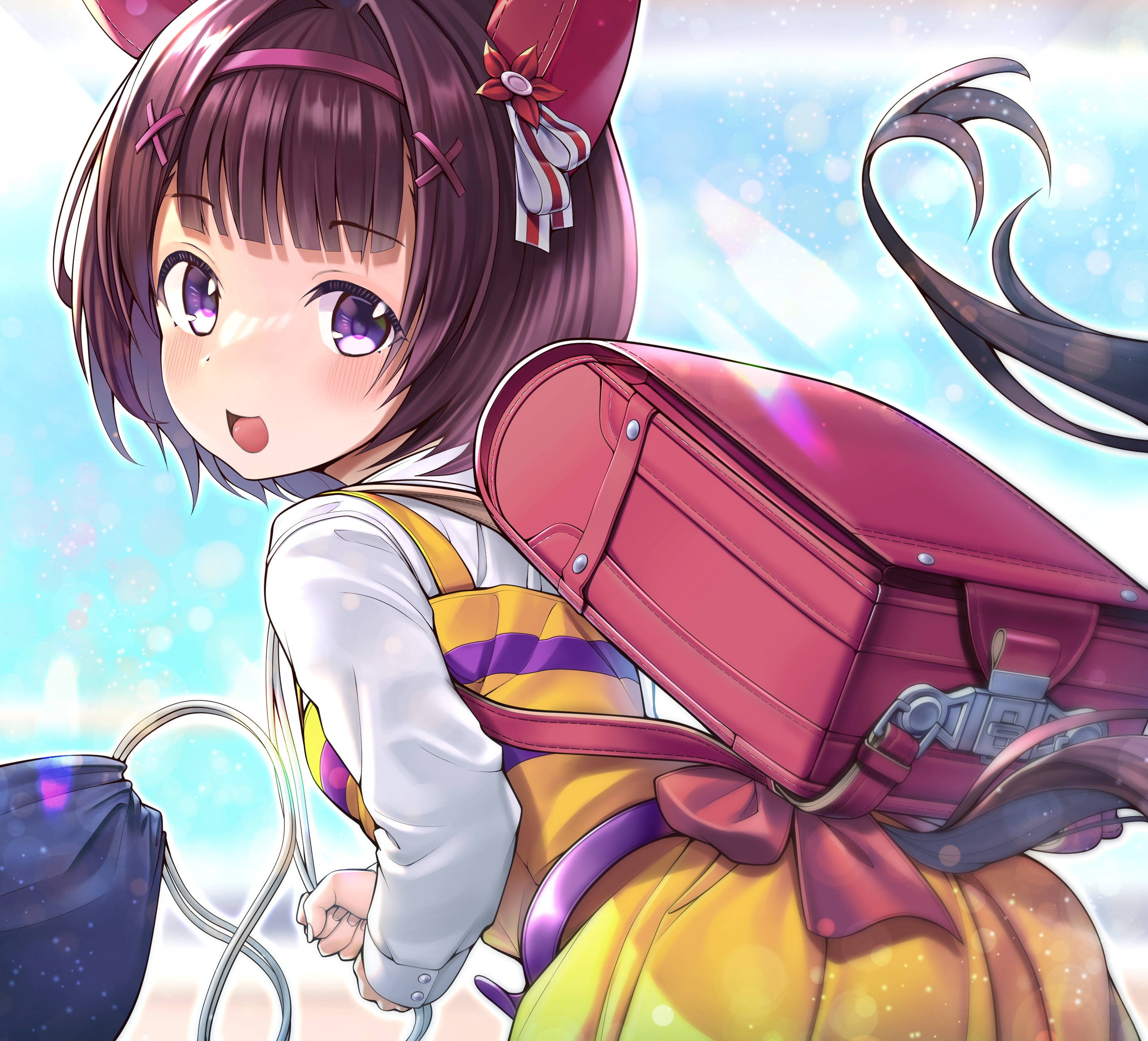 Anime Anime Girls Uma Musume Pretty Derby Nishino Flower Uma Musume Brunette Horse Girls Animal Ears 2936x2662