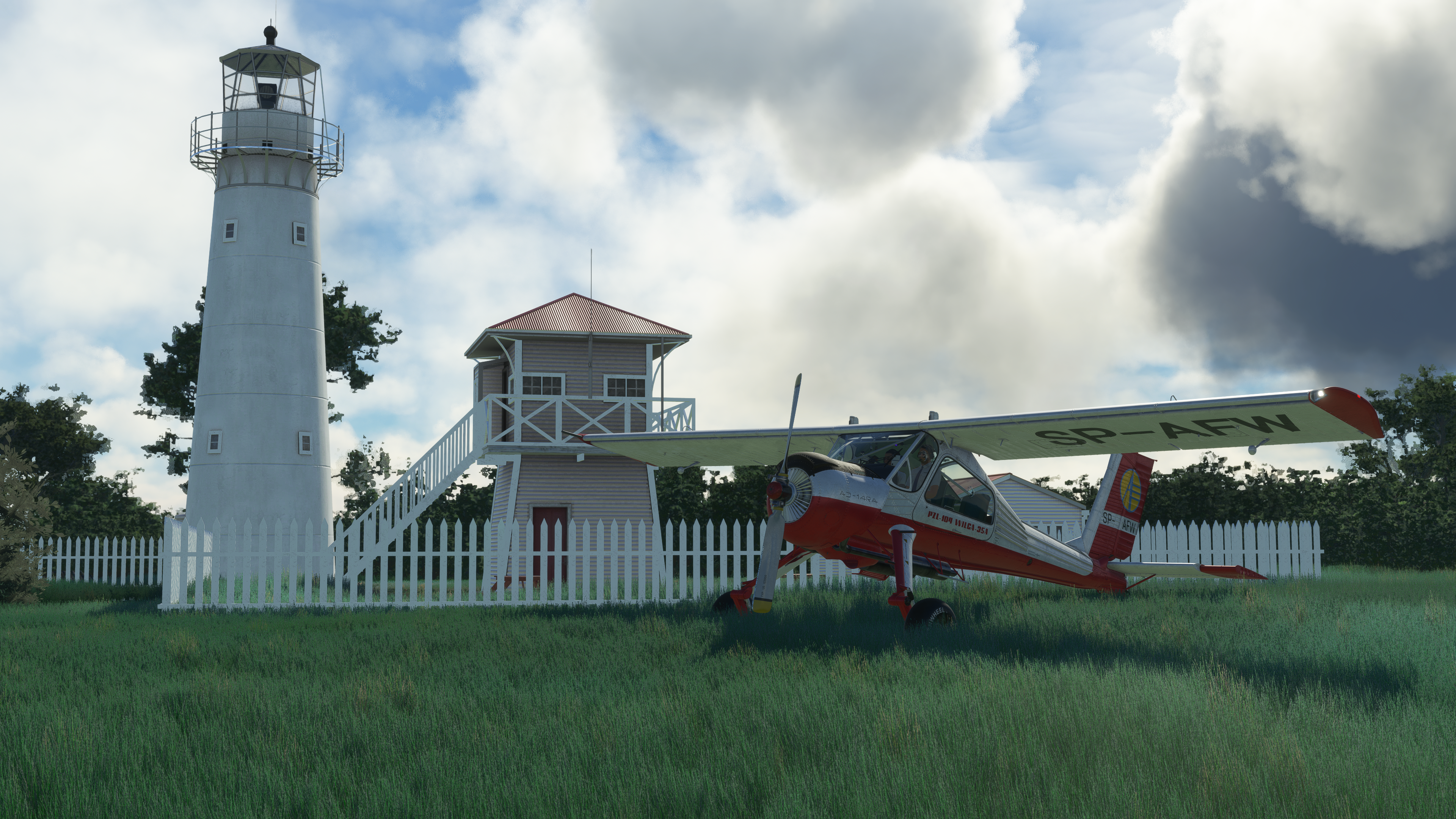 Aircraft Airplane Propeller Lighthouse Grass FS2020 Flight Simulator Microsoft Flight Simulator PC G 3840x2160