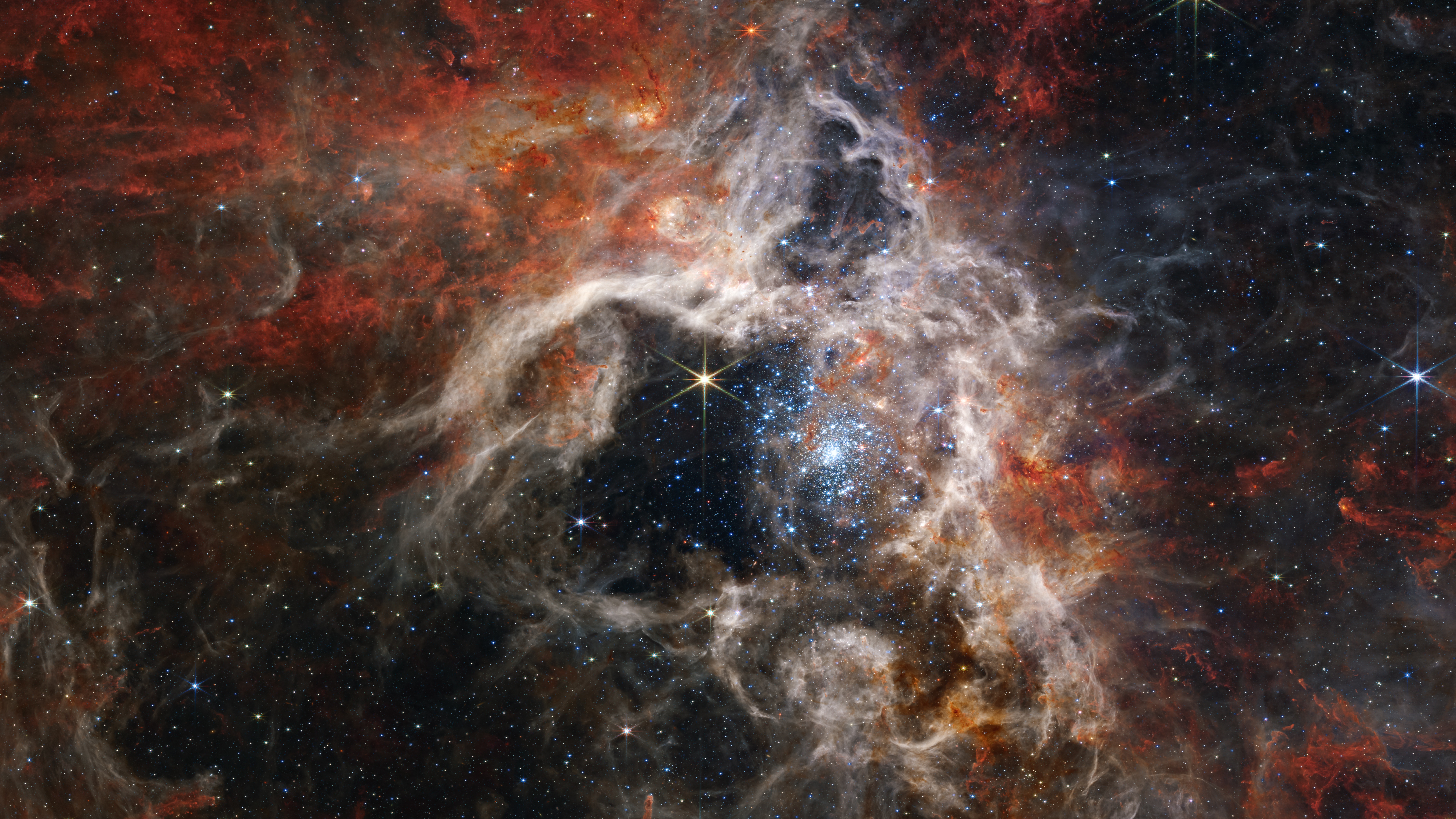 James Webb Space Telescope Tarantula Nebula Space Telescope Astronomy NASA USA Stars 7680x4320