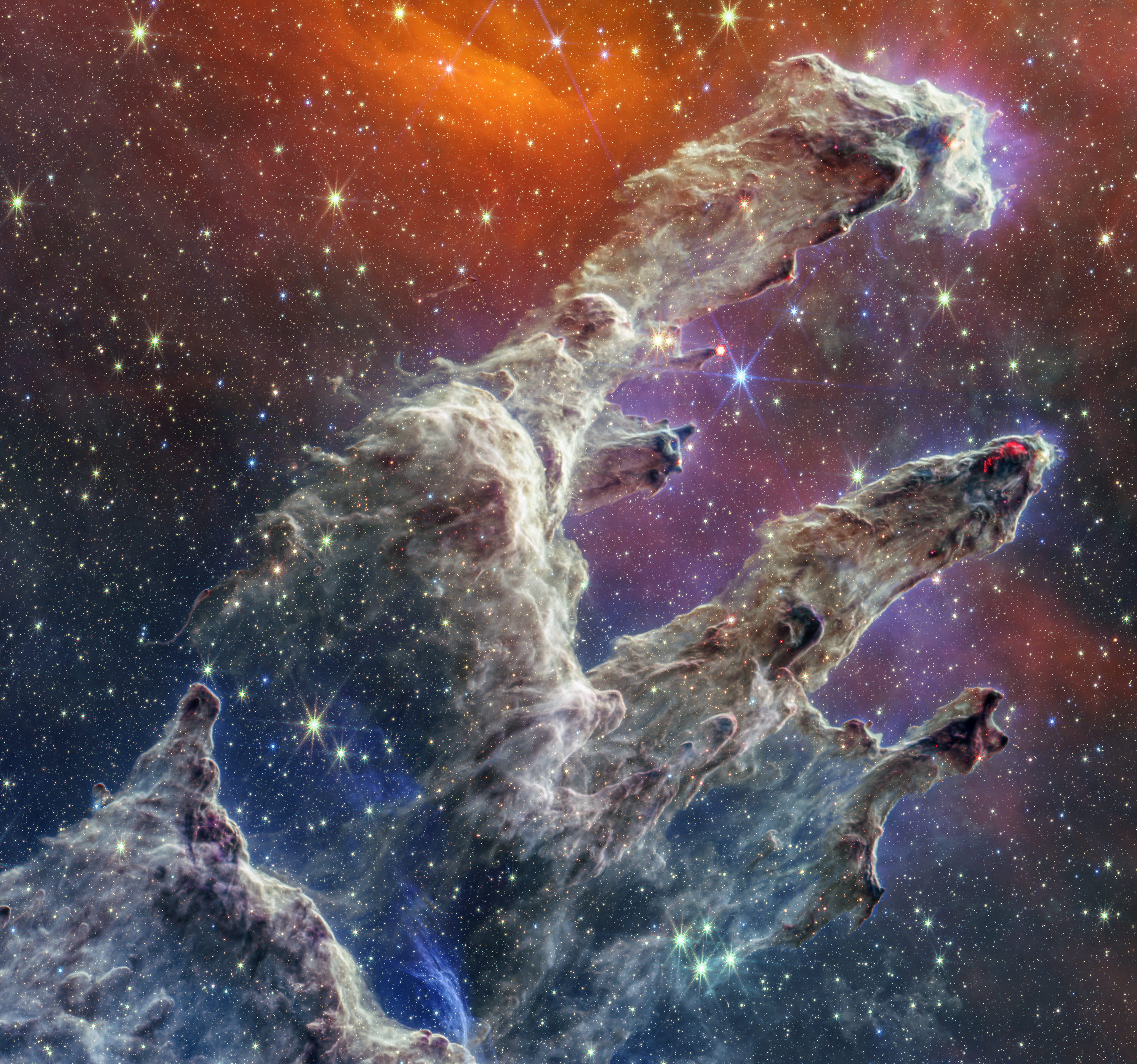 Nebula Space Stars James Webb Space Telescope Pillars Of Creation NGC 6611 Eagle Nebula Galaxy Emiss 3922x3671