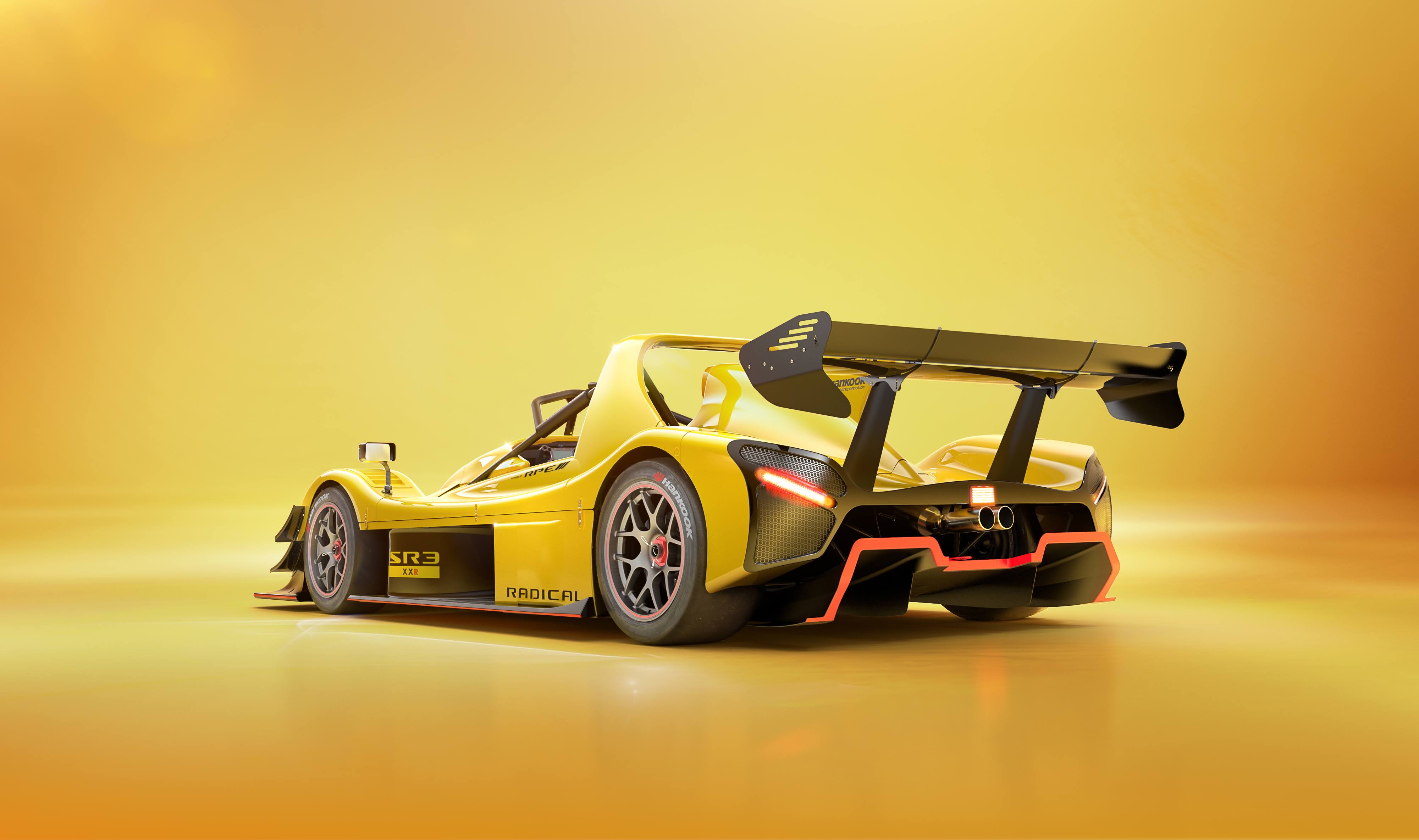 Radical RS3 Car Vehicle Motorsport Yellow Cars Yellow Background Reflection Minimalism Simple Backgr 4000x2370