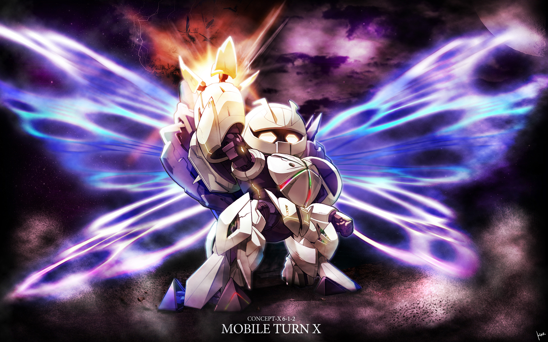 Turn X Gundam Anime Mechs Mobile Suit Super Robot Taisen Artwork Digital Art Fan Art 1920x1200