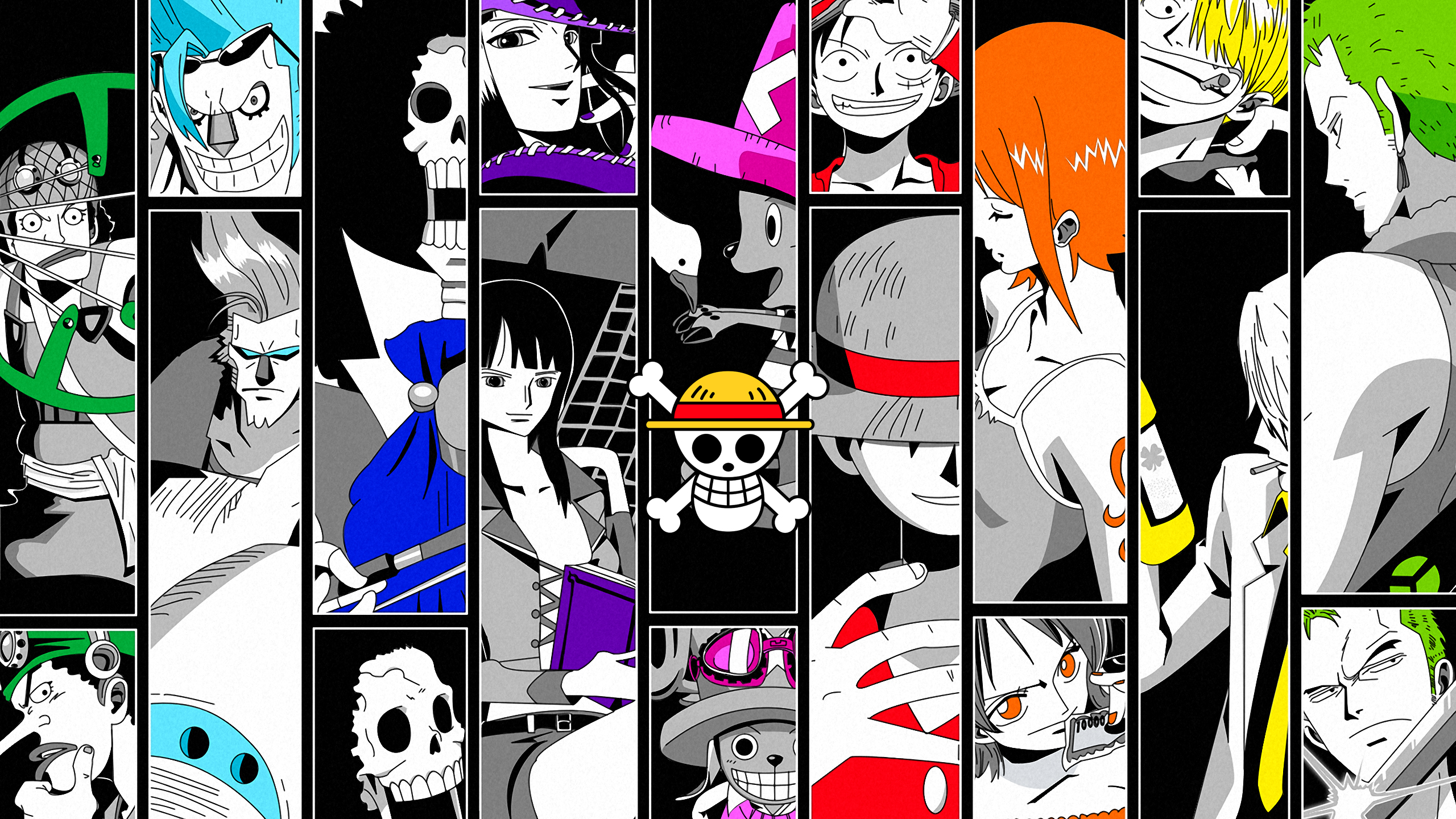 One Piece Anime Girls Anime Boys Monkey D Luffy Roronoa Zoro Nami Usopp Sanji Chopper Nico Robin Fra 2560x1440