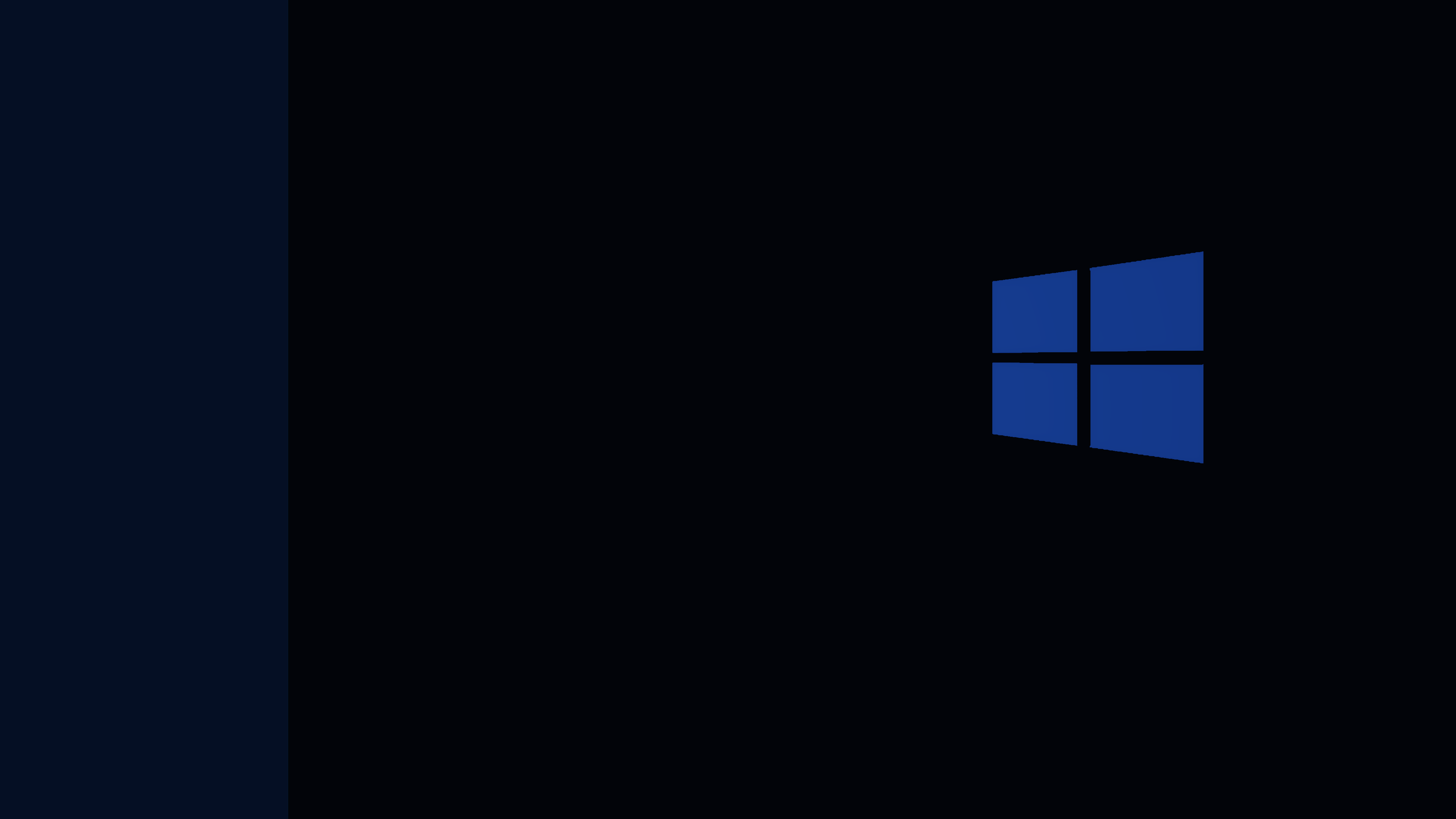 Windows 10 Simple Background Black Background Logo 3840x2160