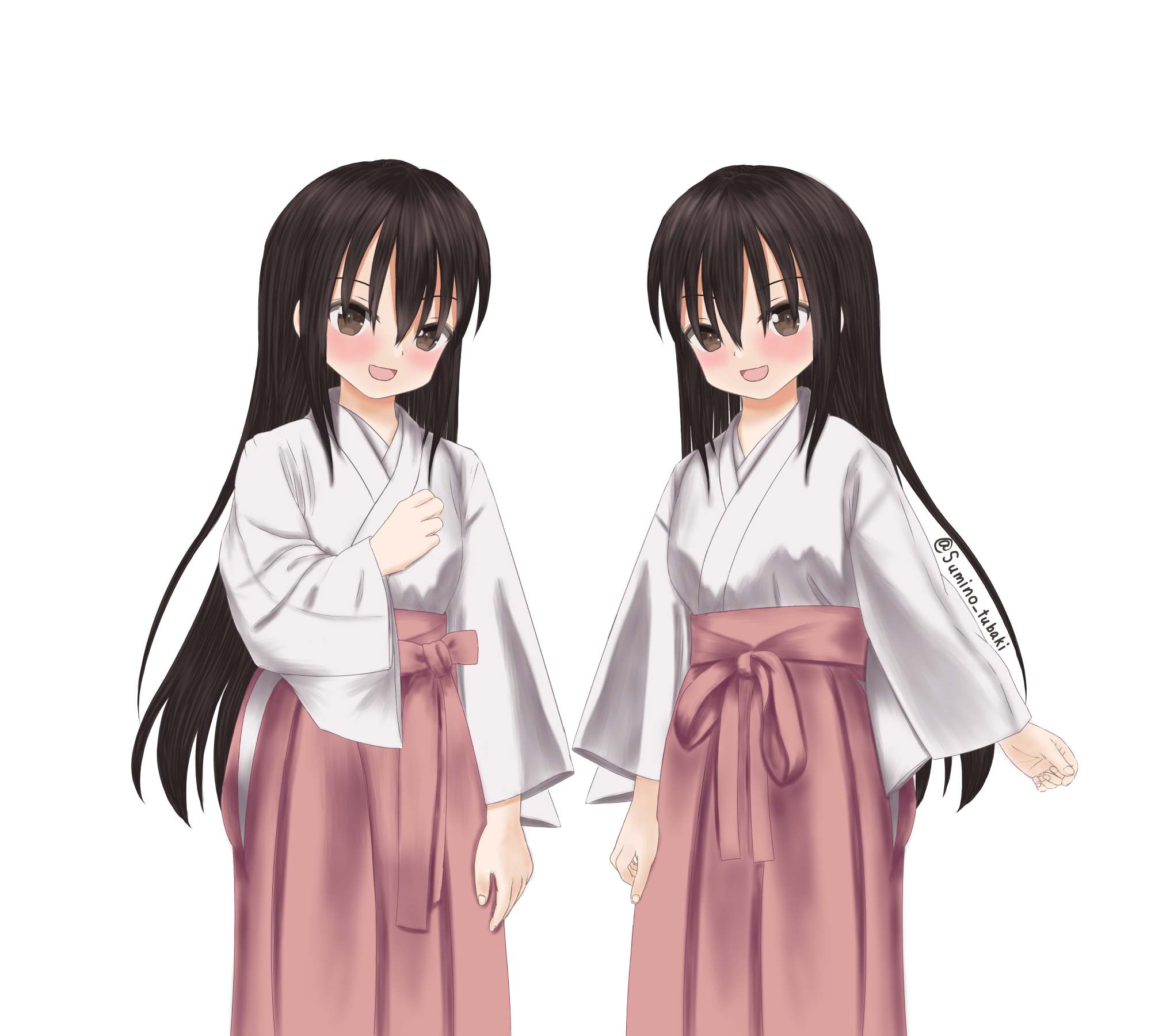 Anime Anime Girls Two Women Twins Artwork Digital Art Original Characters White Background Simple Ba 2000x1800