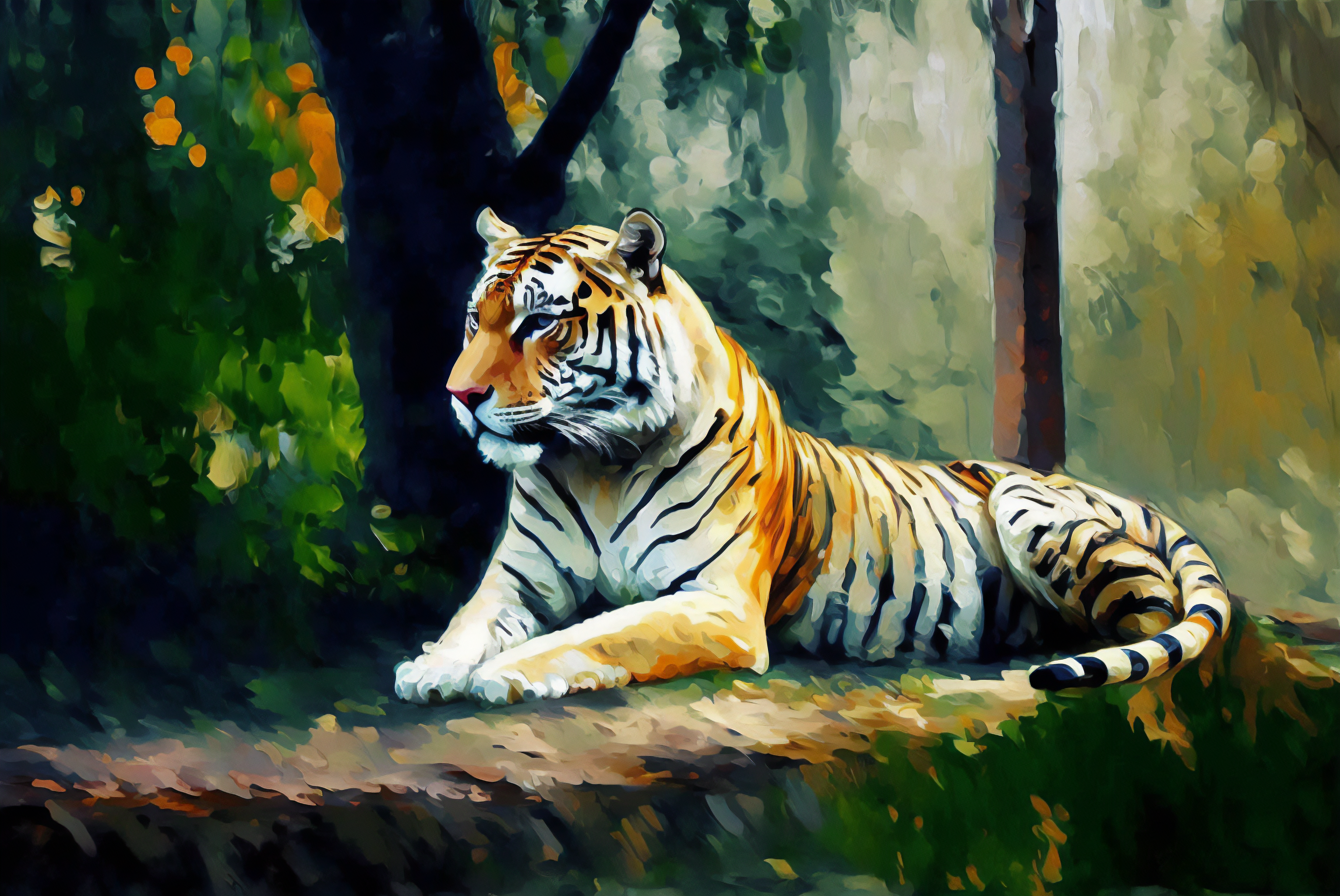 Ai Art Tiger Painting Animals 3060x2048