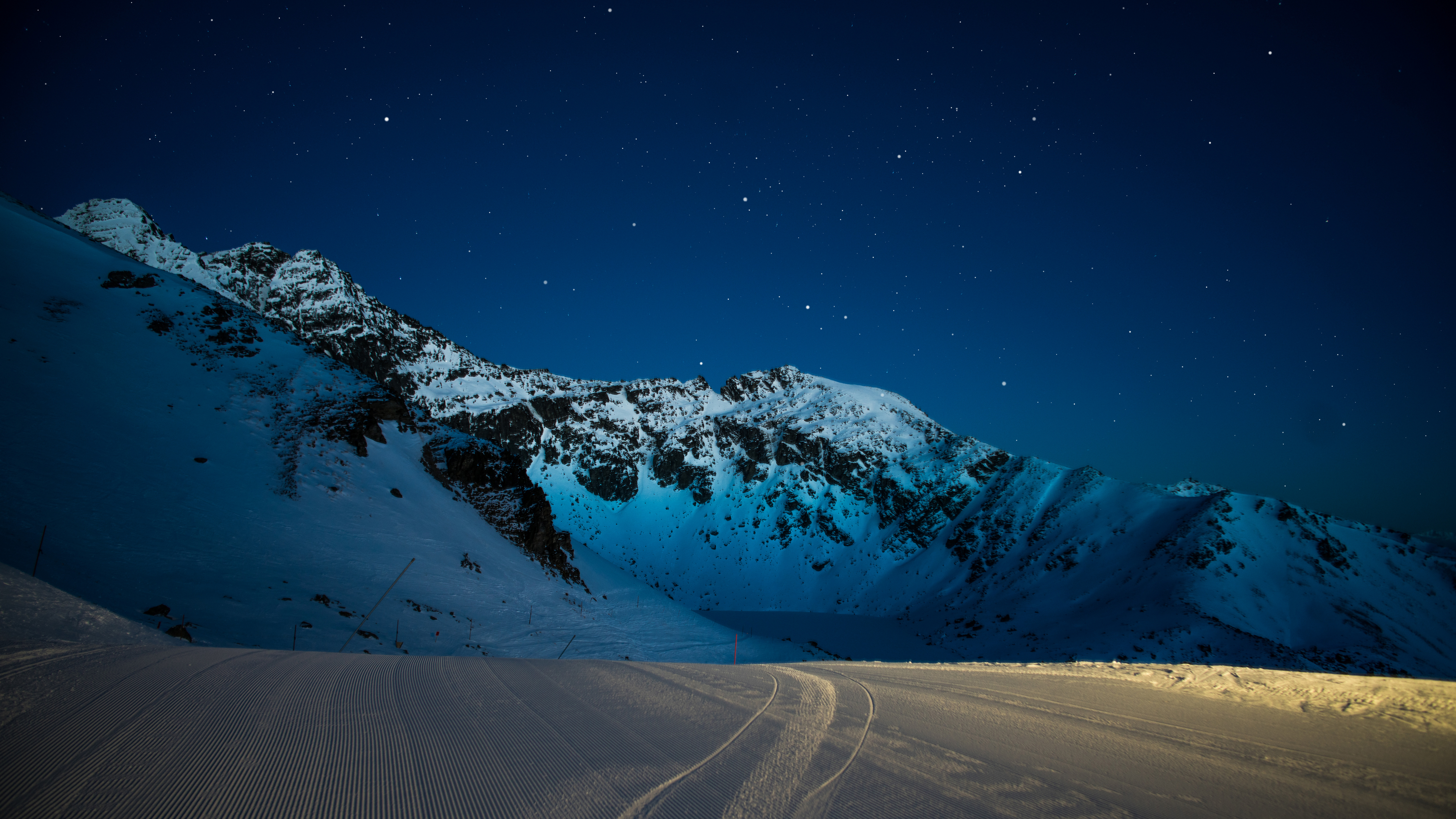 Photography Trey Ratcliff Landscape Winter Night Stars Lights New Zealand Snow 7680x4320