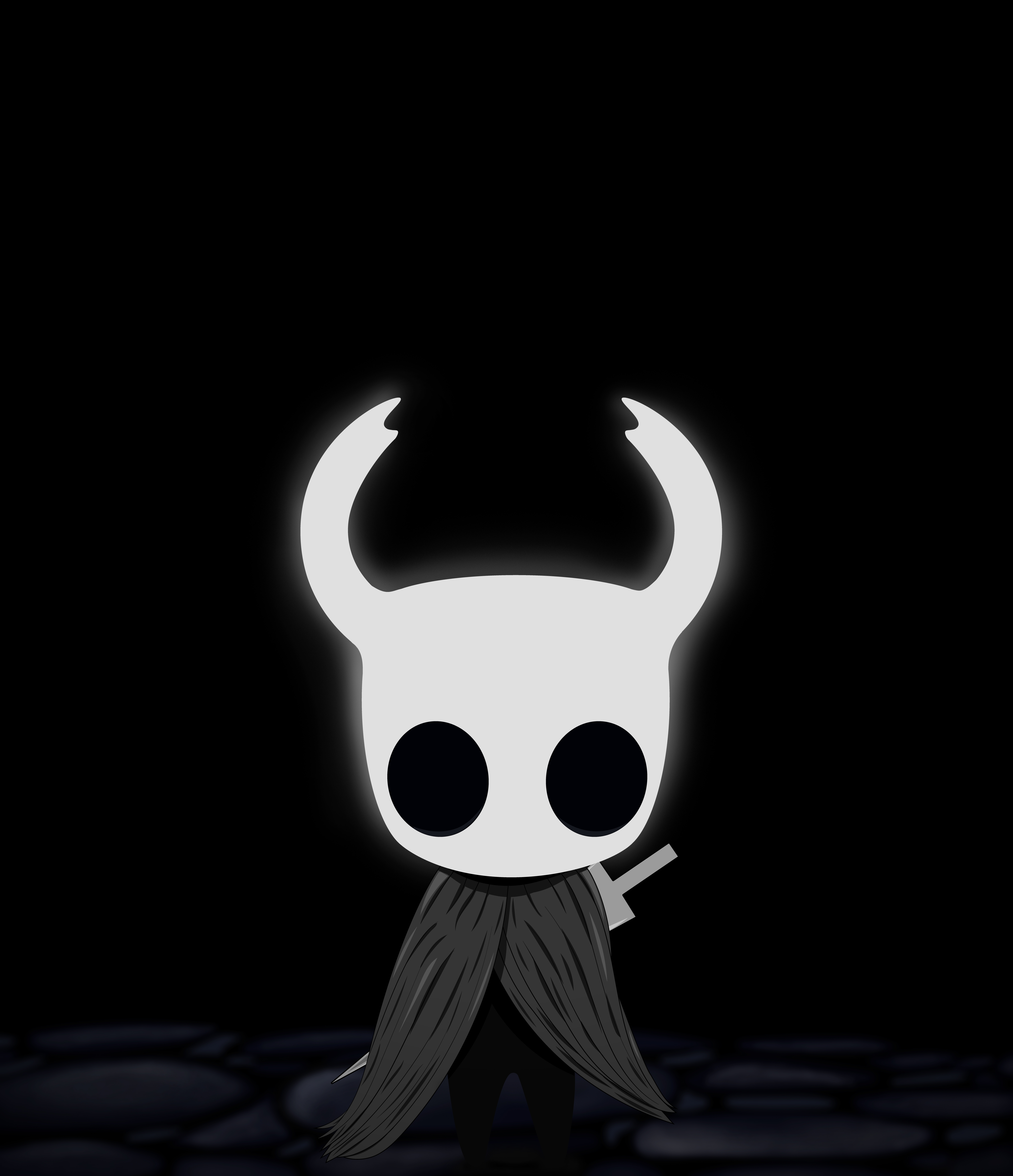 Video Game Characters Digital Art Hollow Knight Simple Background Mask Portrait Display Standing Vid 6332x7353