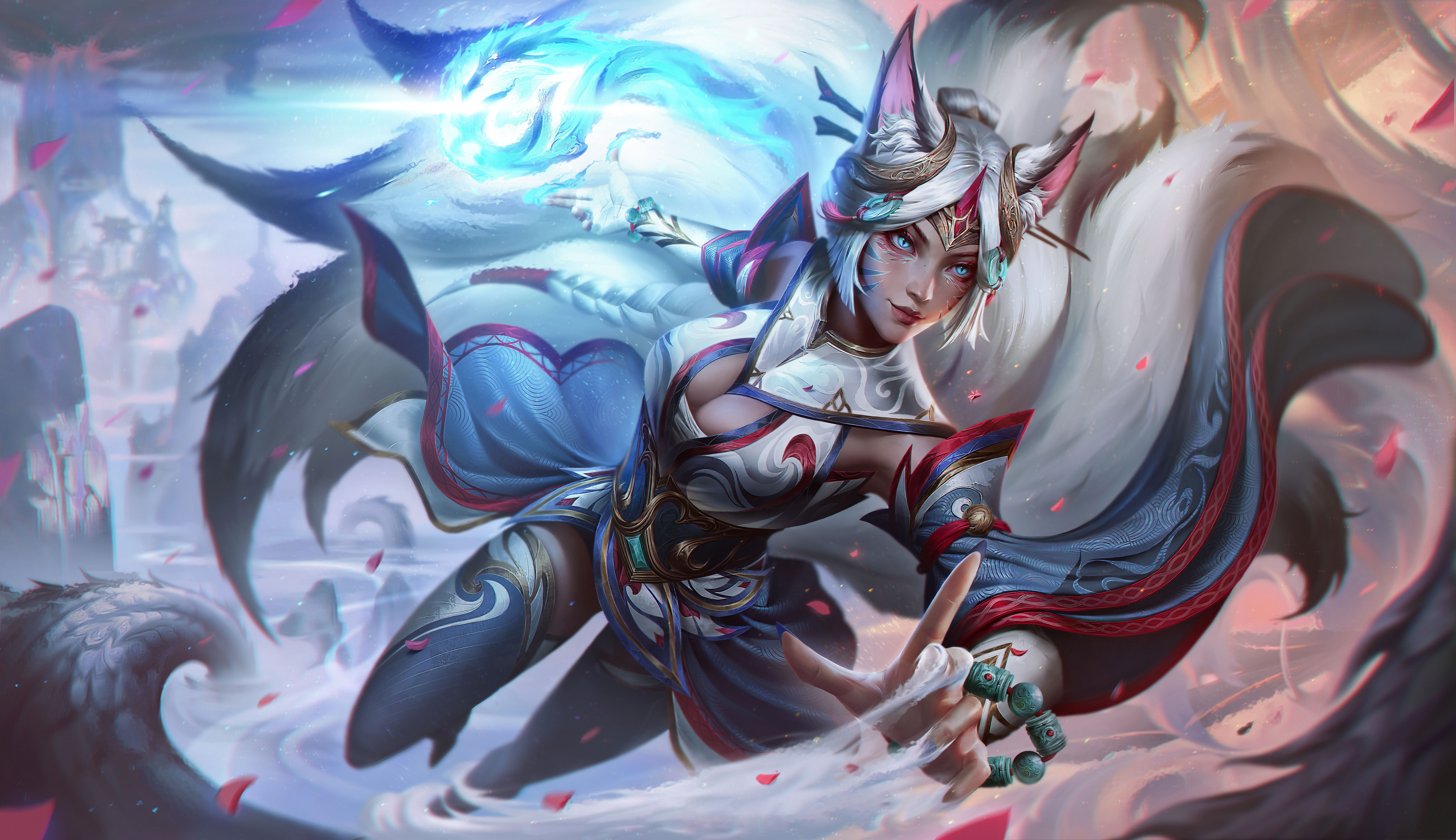 Ahri League Of Legends League Of Legends GZG Riot Games Video Games Video Game Characters Video Game 9207x5315
