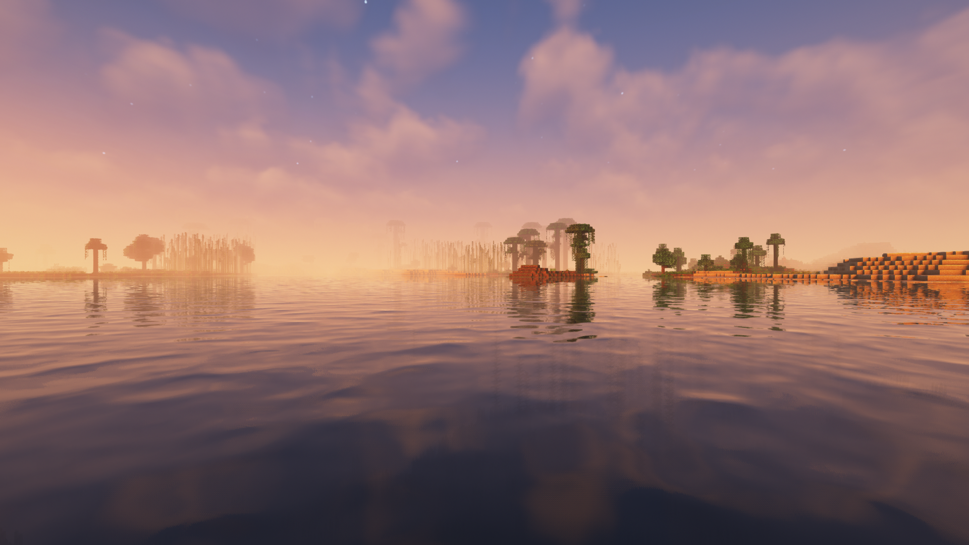 Minecraft Shaders William Wythers Overhauled Overworld Nature Video Games Water 1920x1080