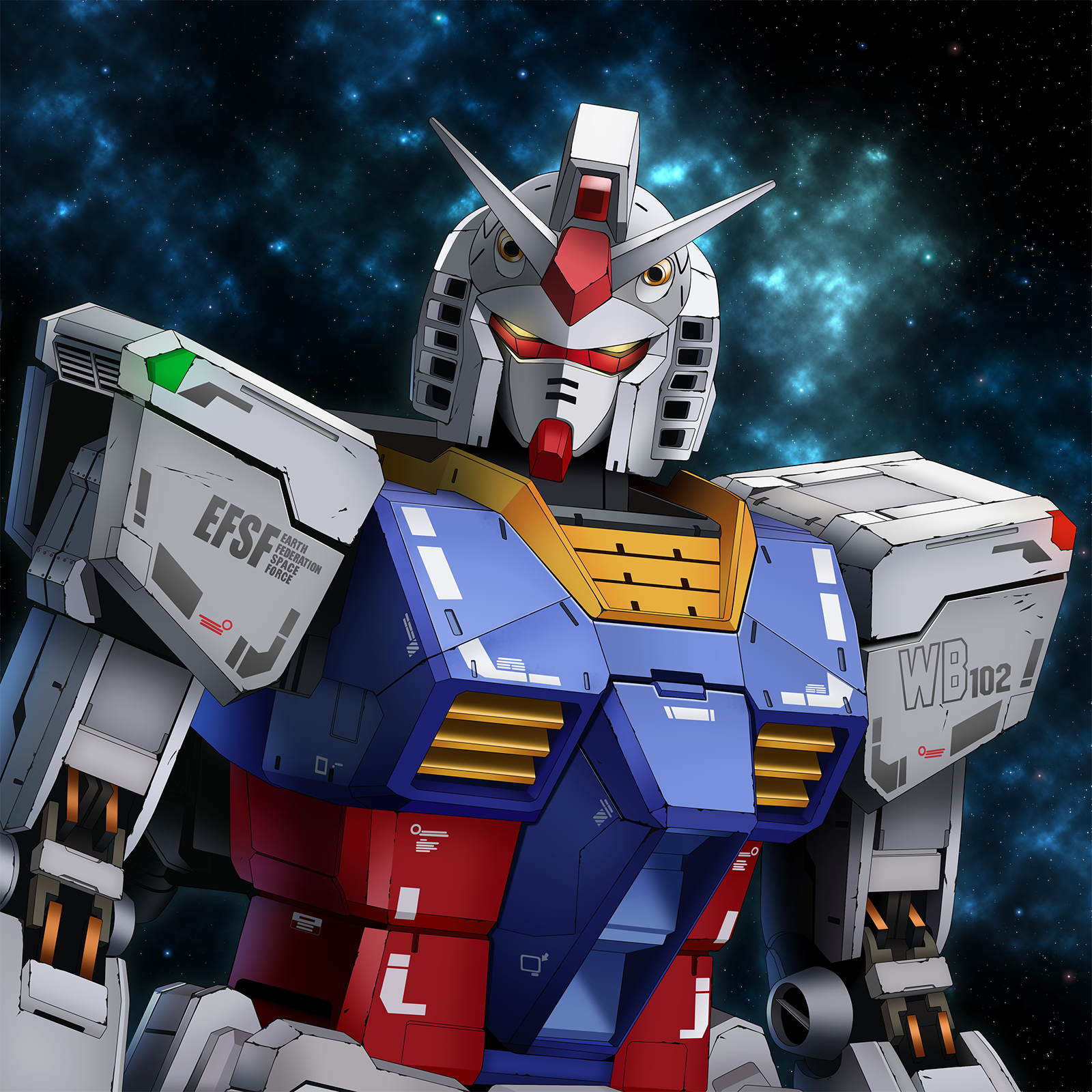 Anime Mechs Super Robot Taisen Gundam Mobile Suit Gundam RX 78 Gundam Artwork Digital Art Fan Art 1600x1600