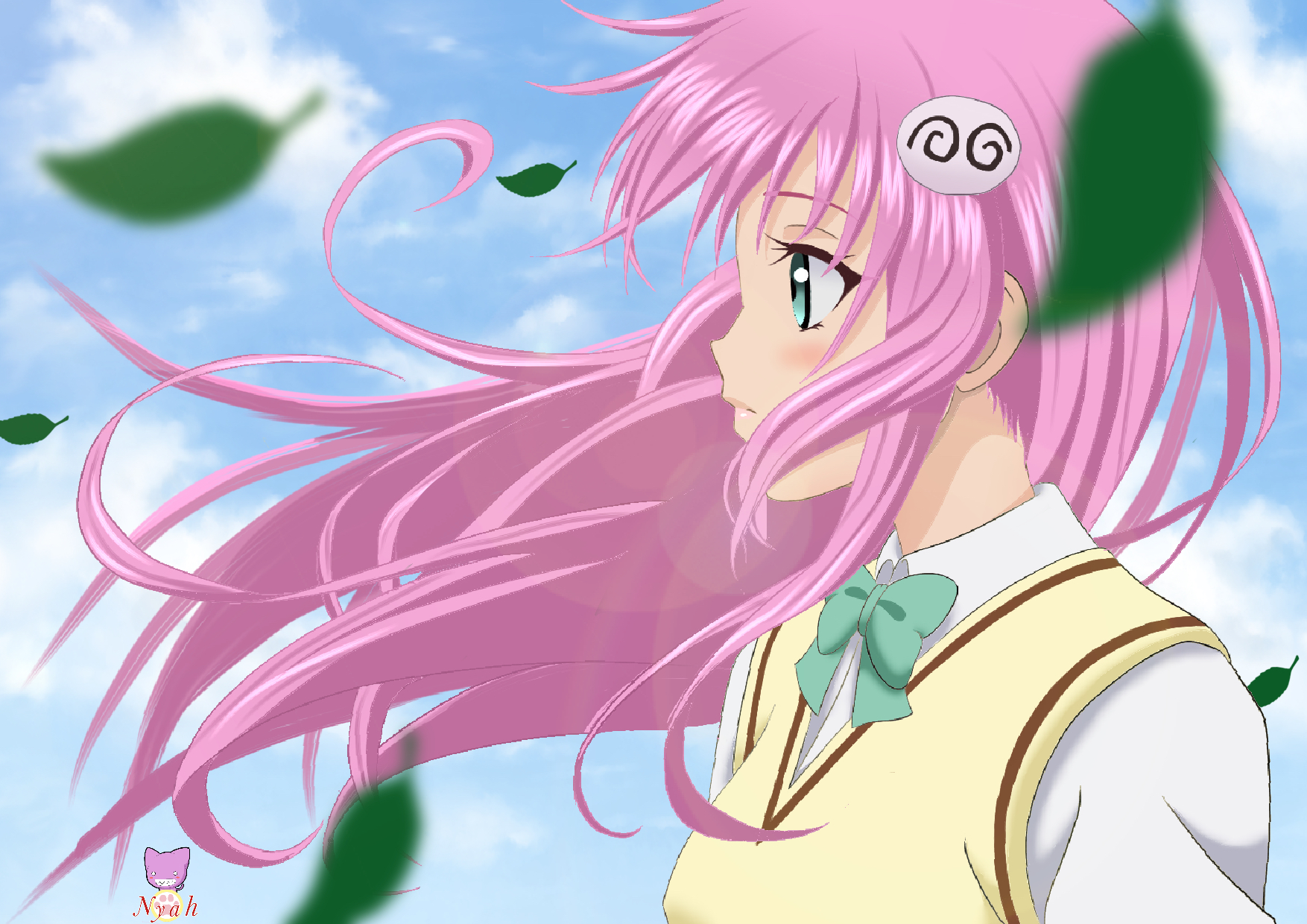 Anime Anime Girls To Love Ru Lala Satalin Deviluke Long Hair Pink Hair Solo Artwork Digital Art Fan  1754x1240
