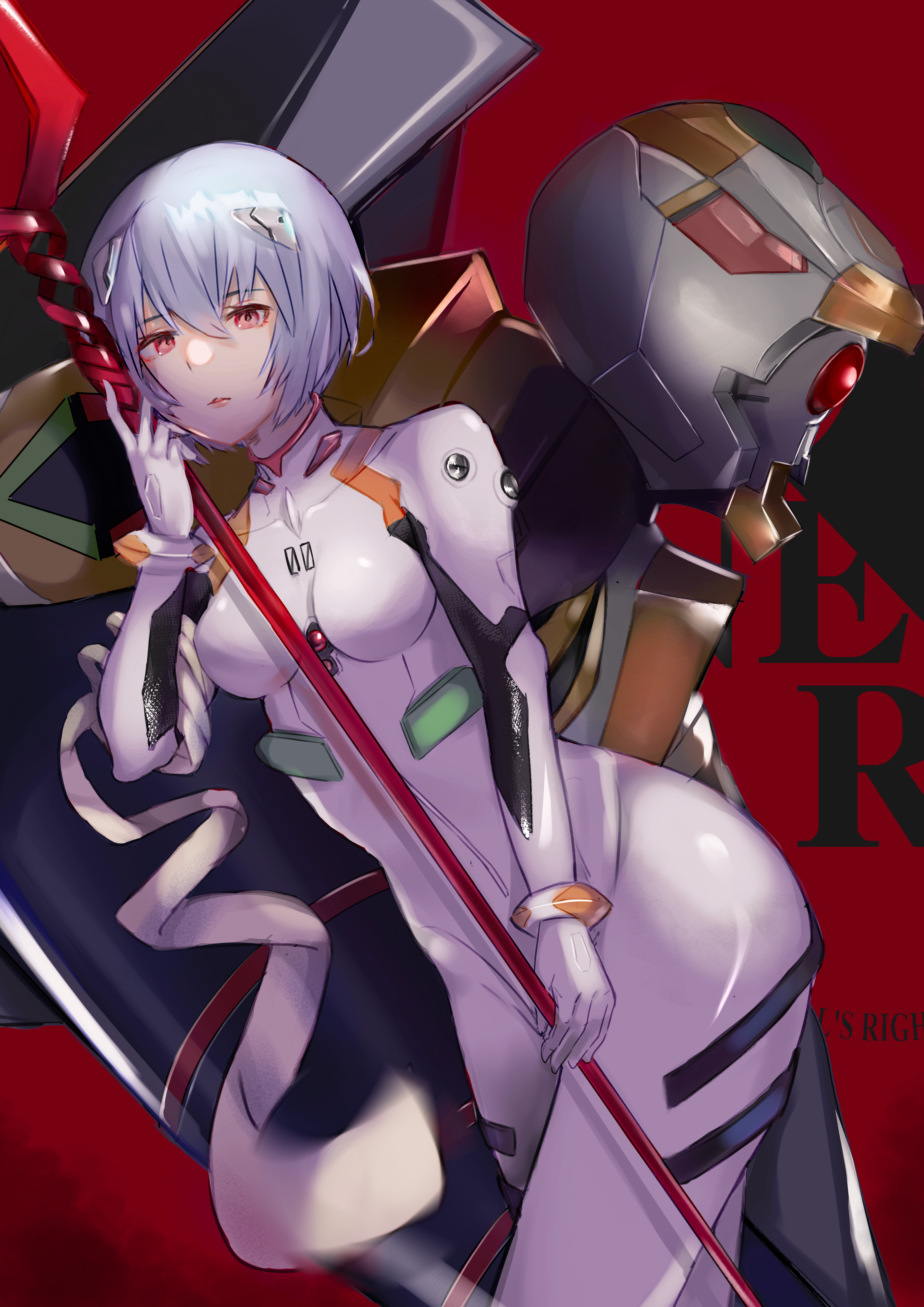 Anime Anime Girls Rebuild Of Evangelion Neon Genesis Evangelion Super Robot Taisen Ayanami Rei Short 4961x7016