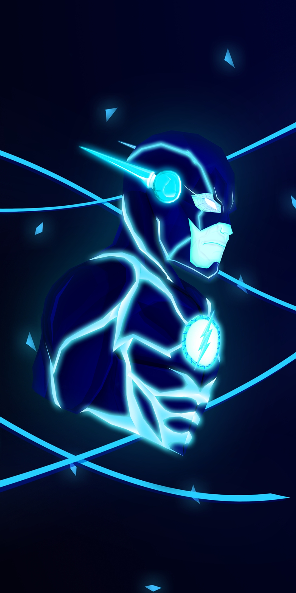 Flash Neon DC Comics DC Extended Universe Simple Background Portrait Display Superhero Minimalism 950x1900