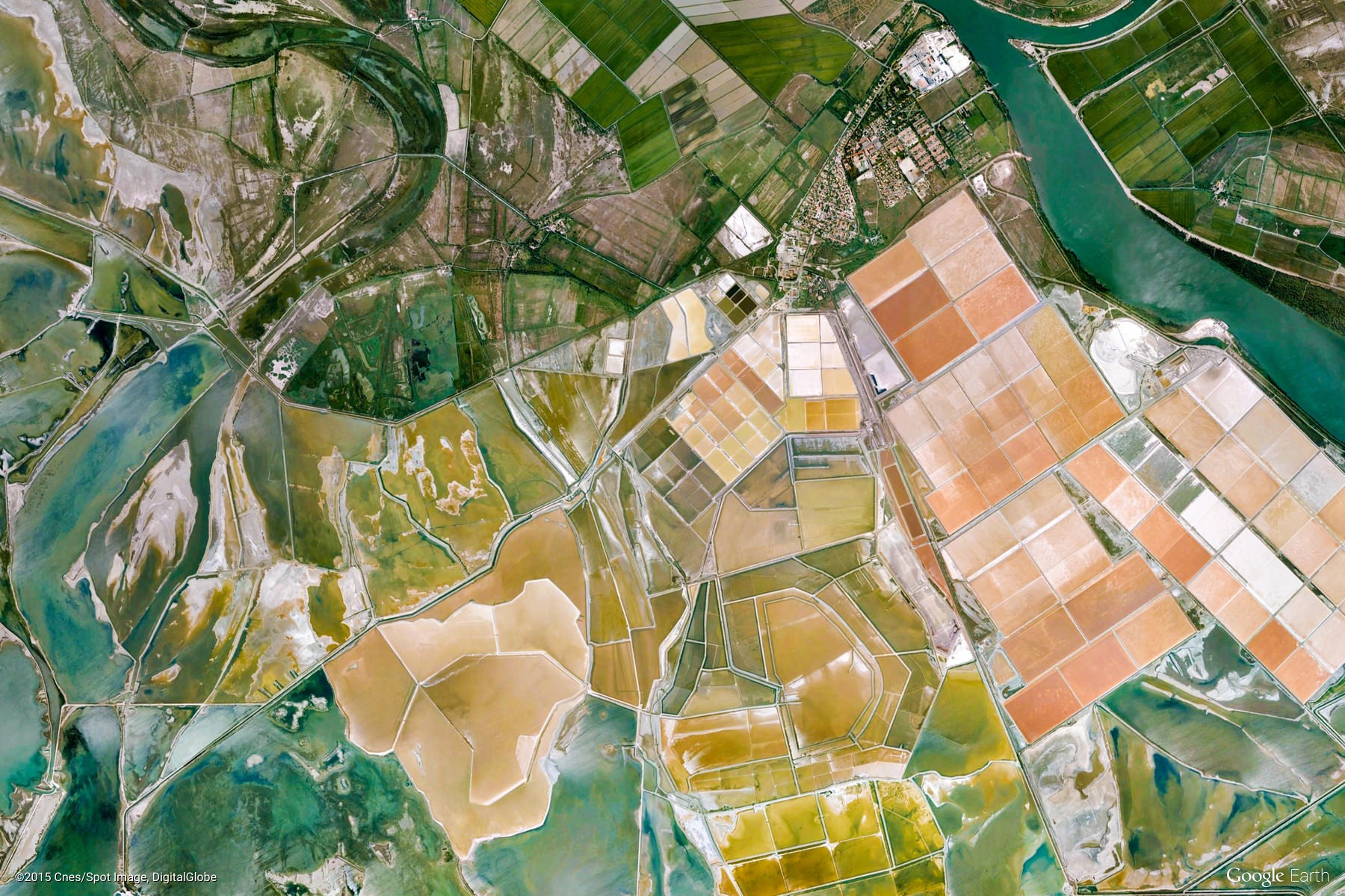 Google Nature Satellite Photo Landscape Watermarked Arles France 1800x1200
