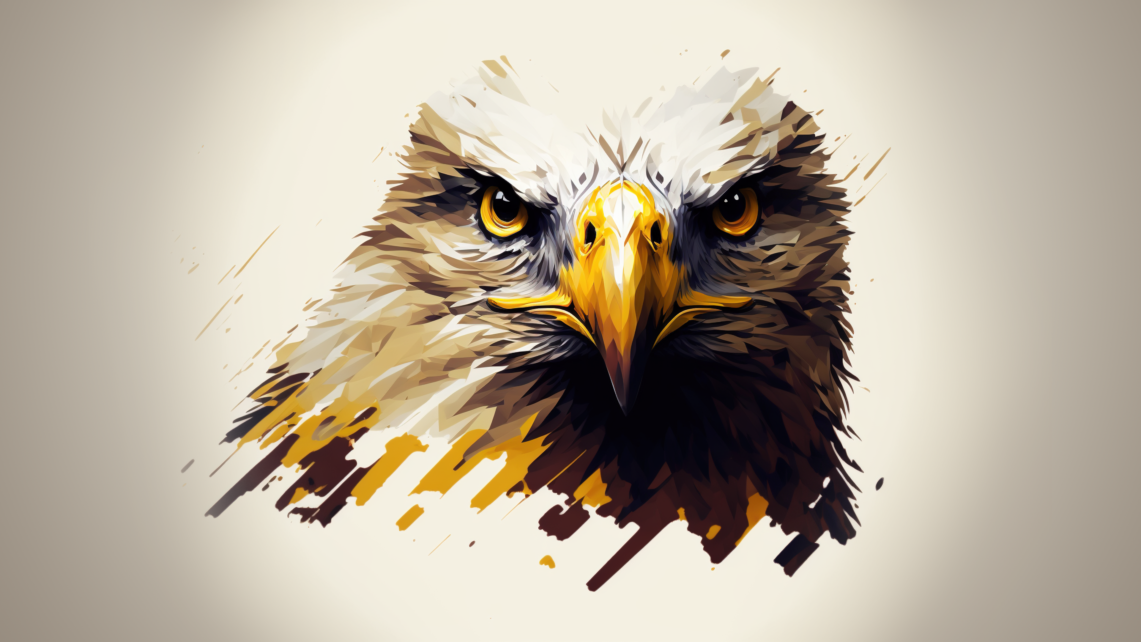 Eagle Animals Ai Art Minimalism Simple Background 3840x2160