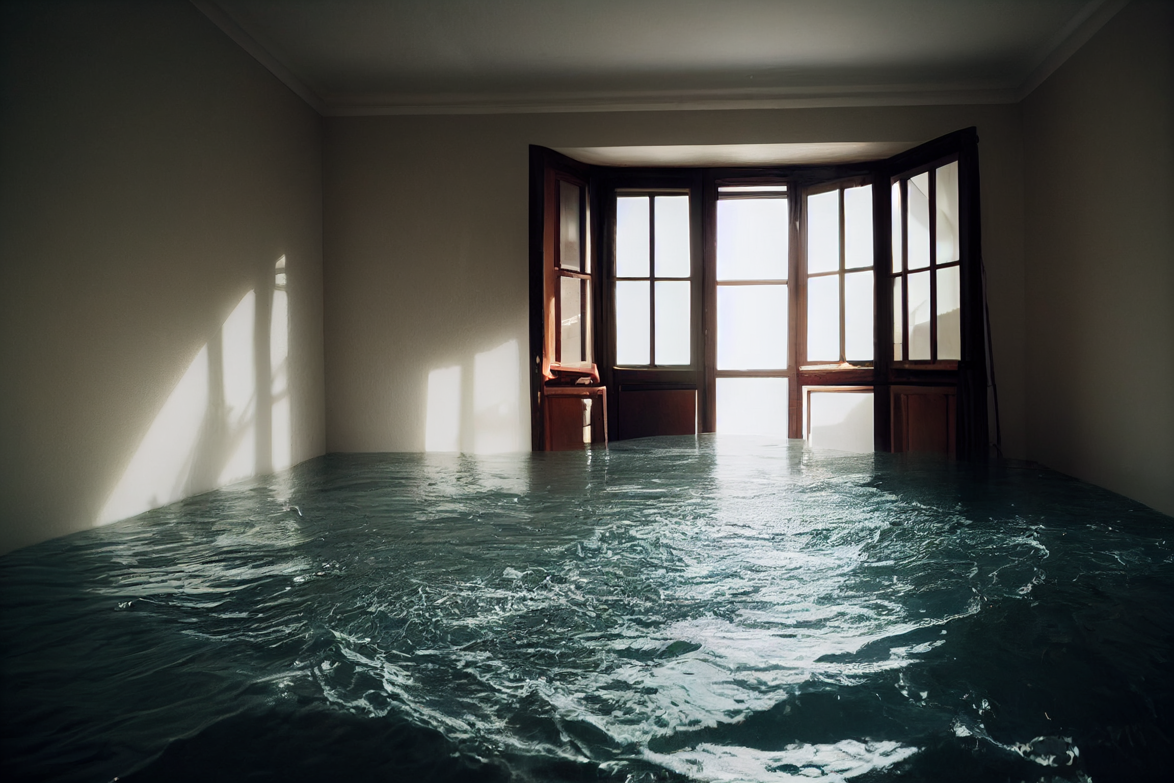 Ai Art Bedroom Flood Sea Water Interior 2304x1536