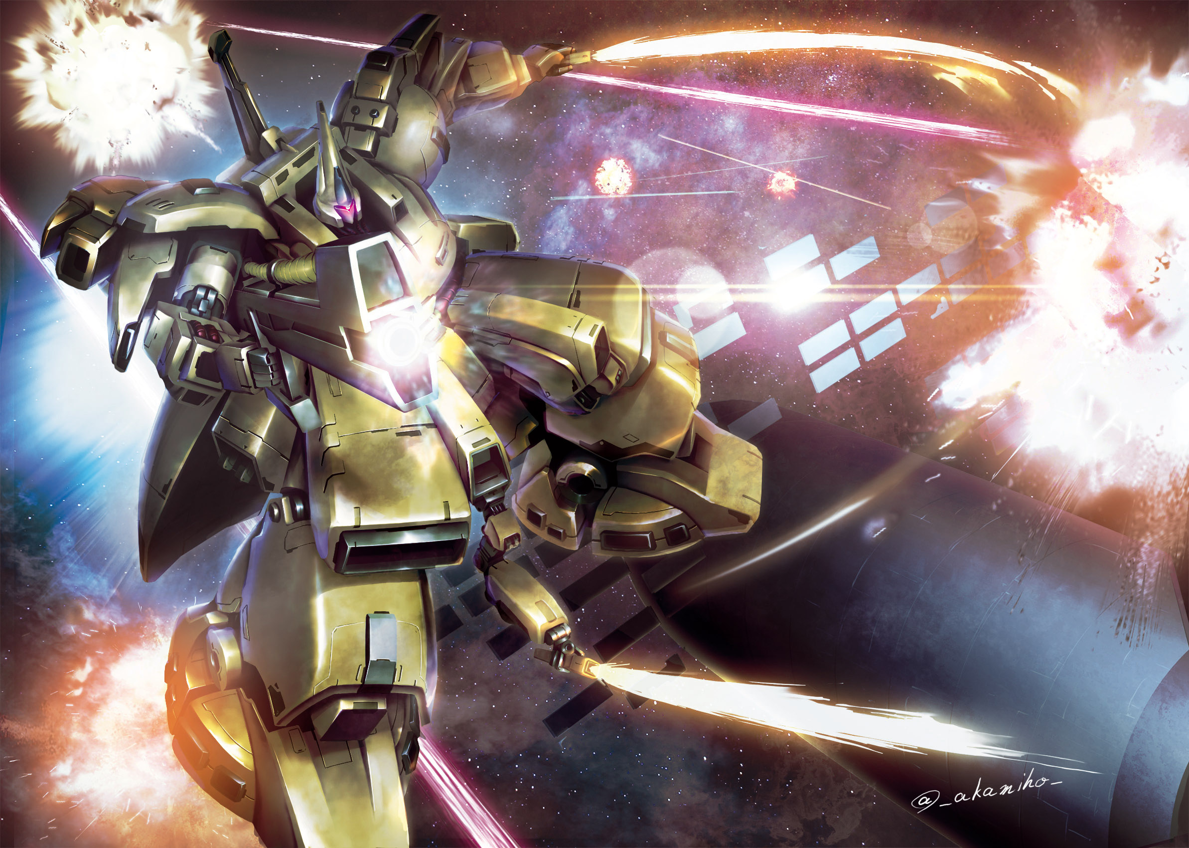 The O Mobile Suit Zeta Gundam Mobile Suit Anime Mechs Super Robot Taisen Artwork Digital Art Fan Art 2386x1701