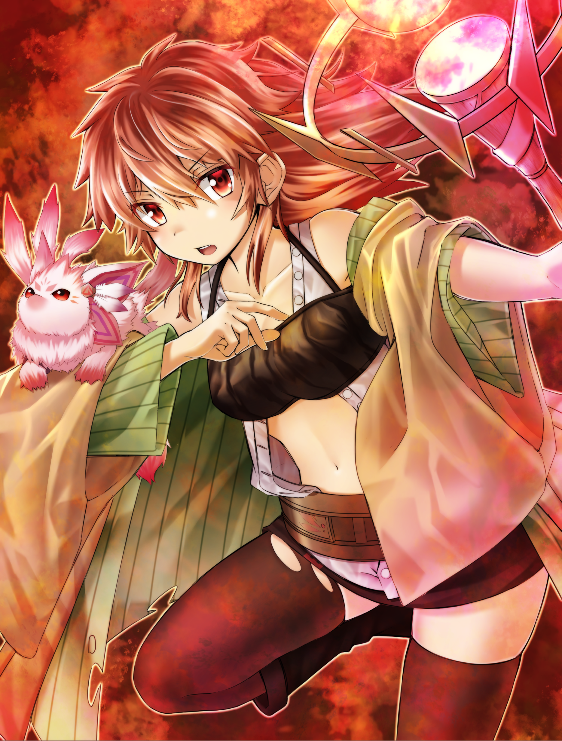 Anime Anime Girls Trading Card Games Yu Gi Oh Hiita The Fire Charmer Shoulder Length Hair Redhead So 1870x2465