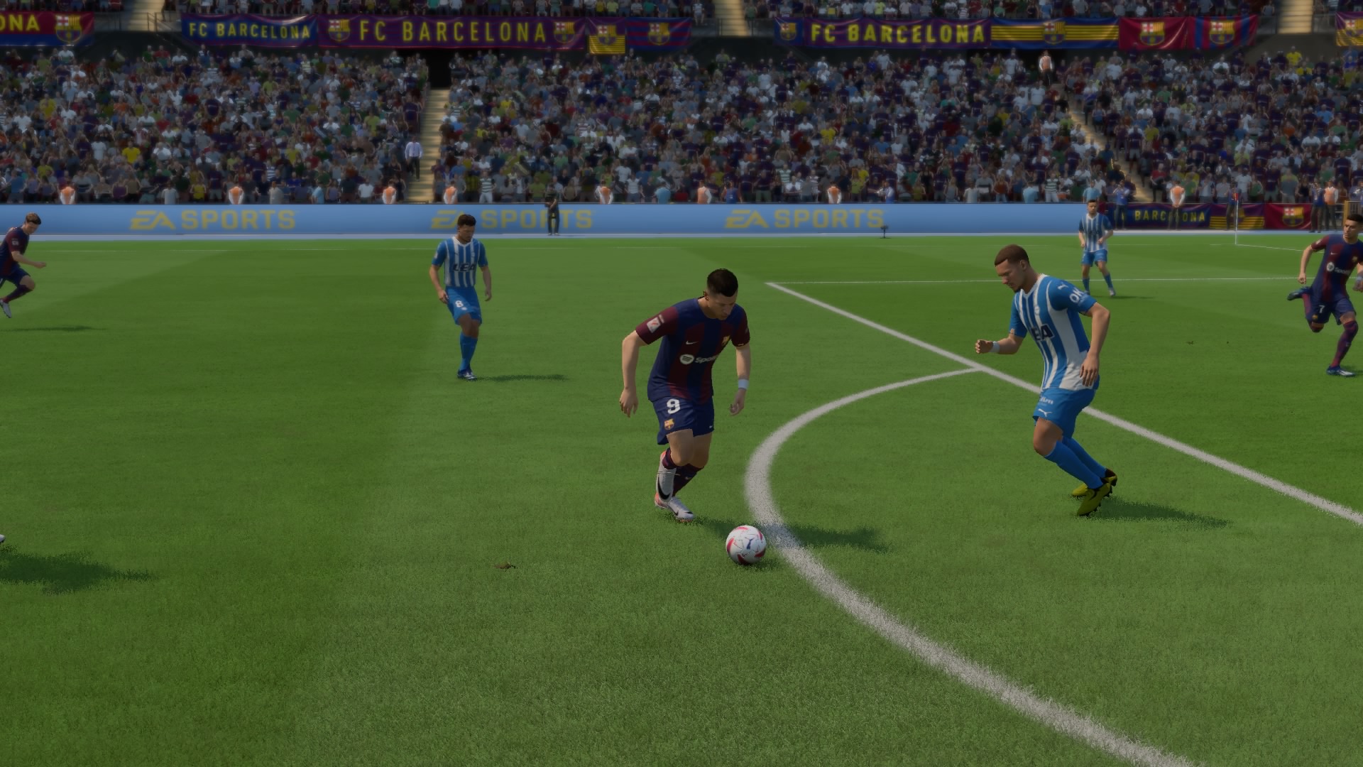 Robert Lewandowski FC Barcelona PlayStation 4 Ball EA Sports FC 24 Soccer Digital Art Video Games Sc 1920x1080