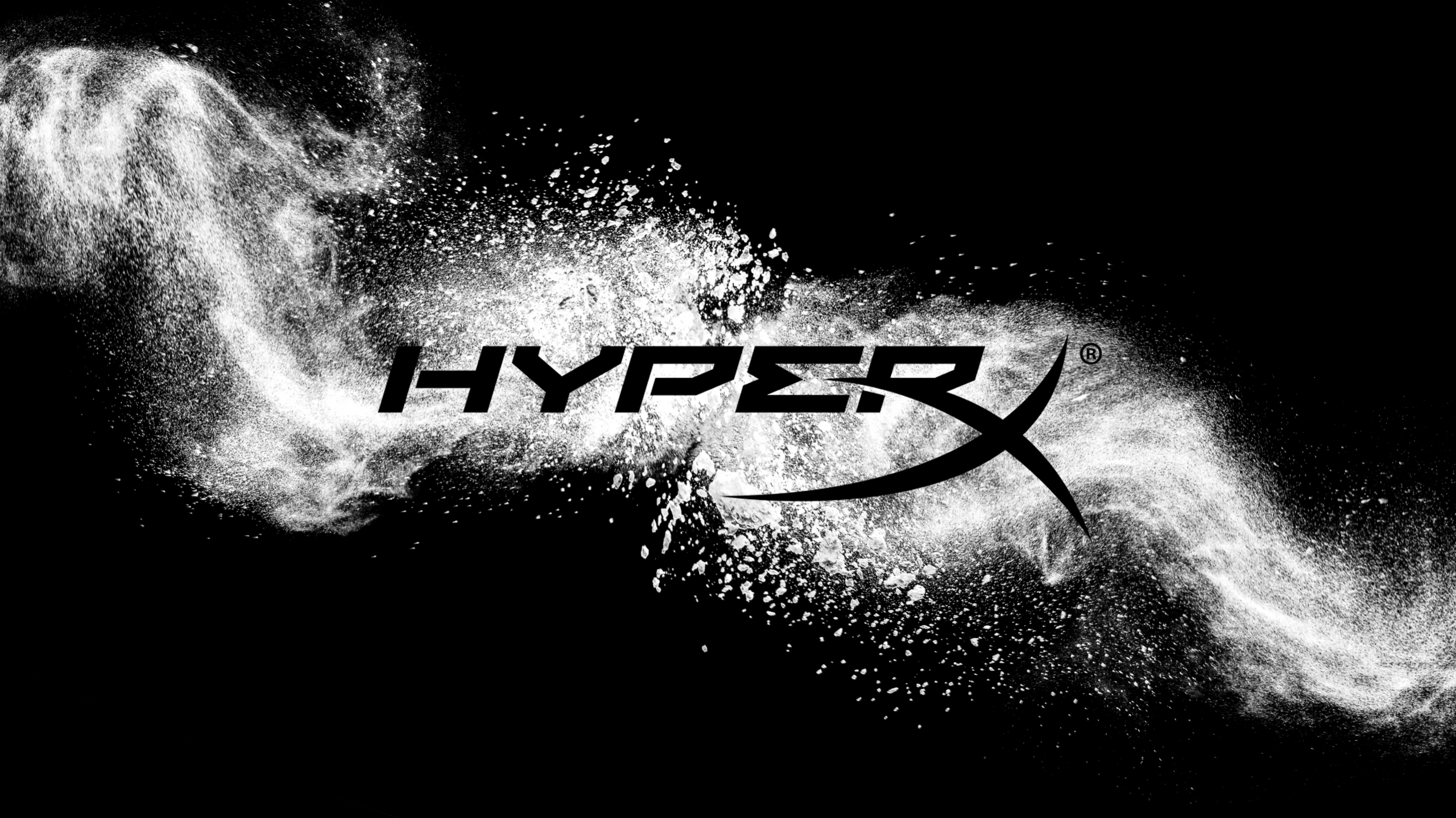 HyperX PC Gaming Logo Simple Background Dark Background Minimalism Hewlett Packard 2560x1440