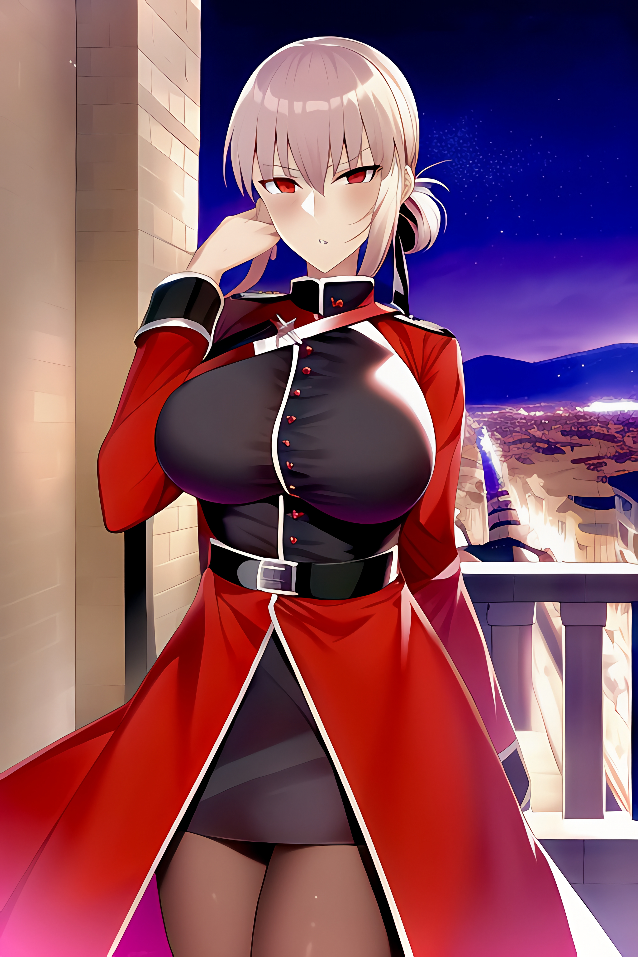 Anime Anime Girls Fate Series Fate Grand Order Florence Nightingale Fate Grand Order Long Hair Silve 2048x3072