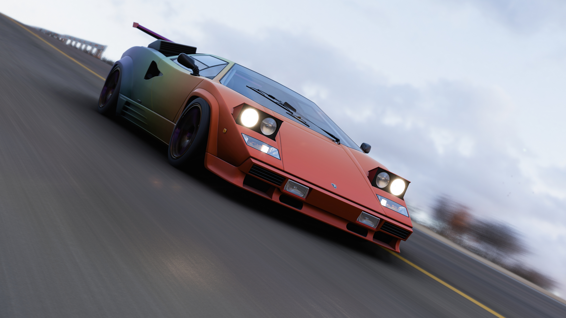 Forza Horizon 5 Lamborghini Countach Racing Sport Hypercar Car Video Games 1920x1080
