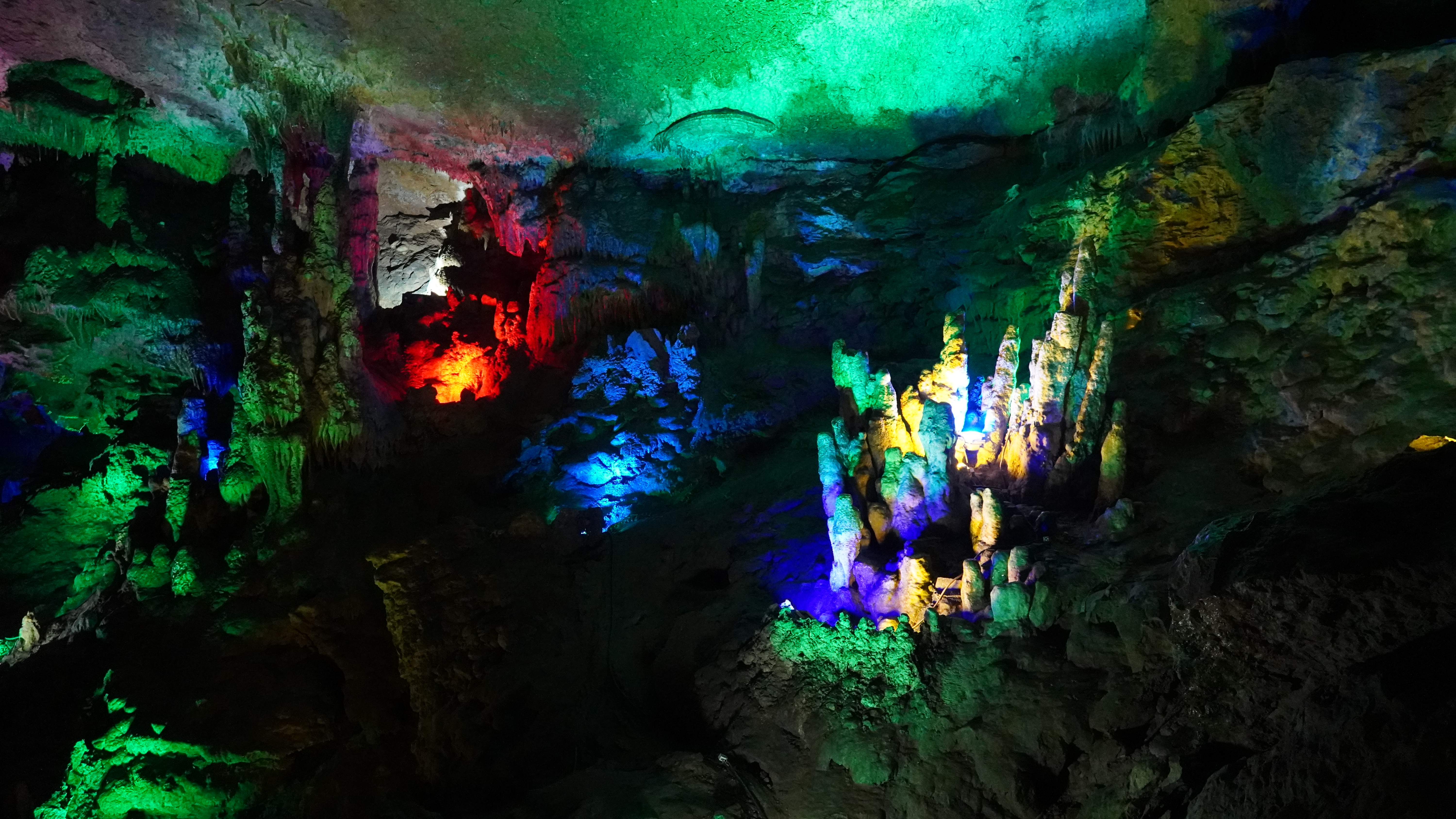 Cave Stalactites Nature Colorful 6000x3376