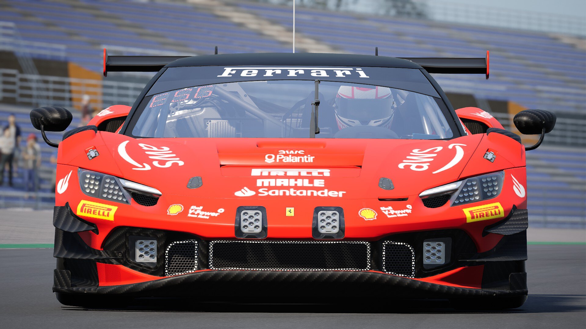 Race Cars GT3 Racing Ferrari Video Game Car Assetto Corsa Competizione Screen Shot Car Front Angle V 1920x1080