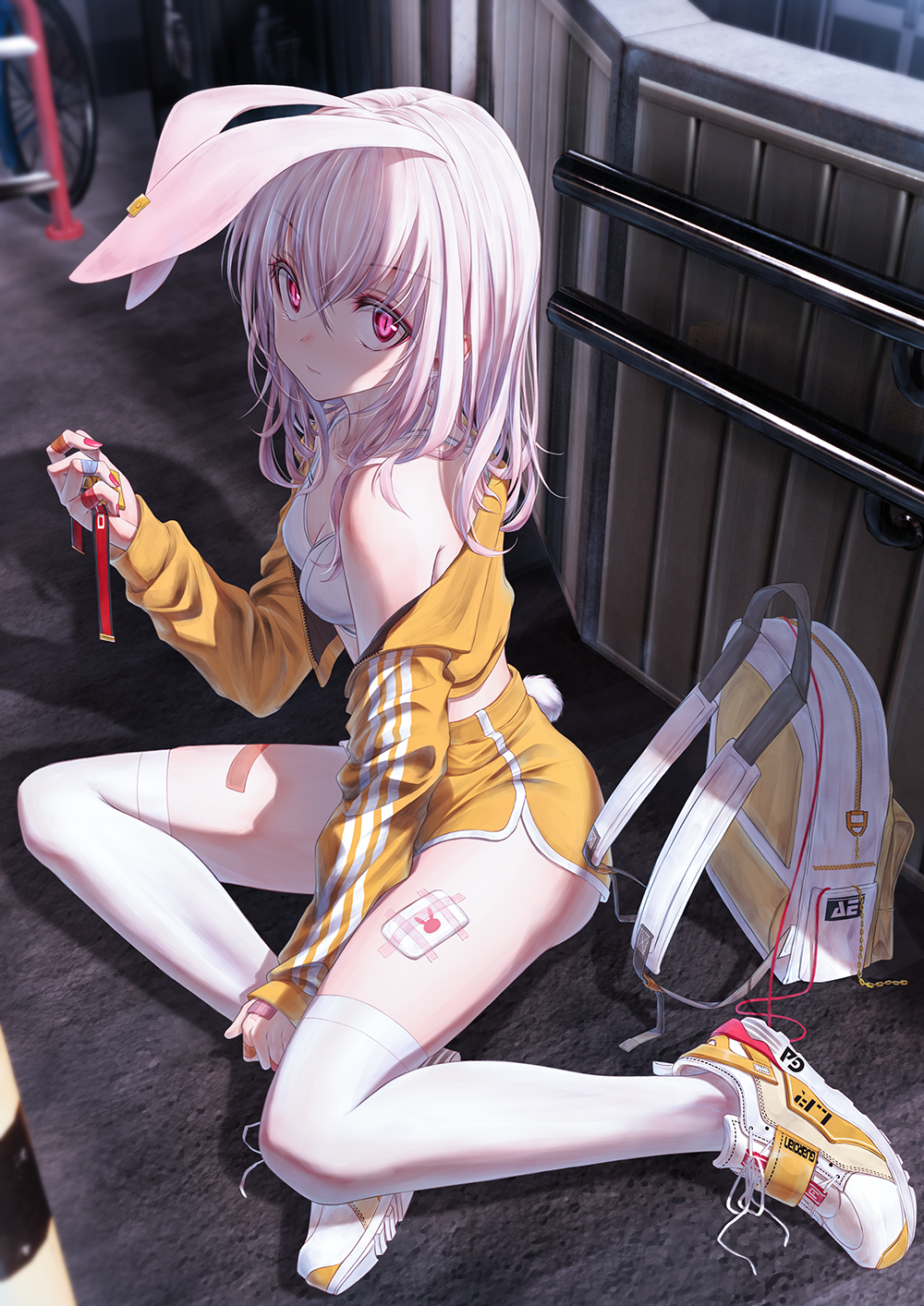 Anime Anime Girls Bae C Bunny Ears Bunny Girl Bunny Tail Backpacks Pink Hair 1000x1414