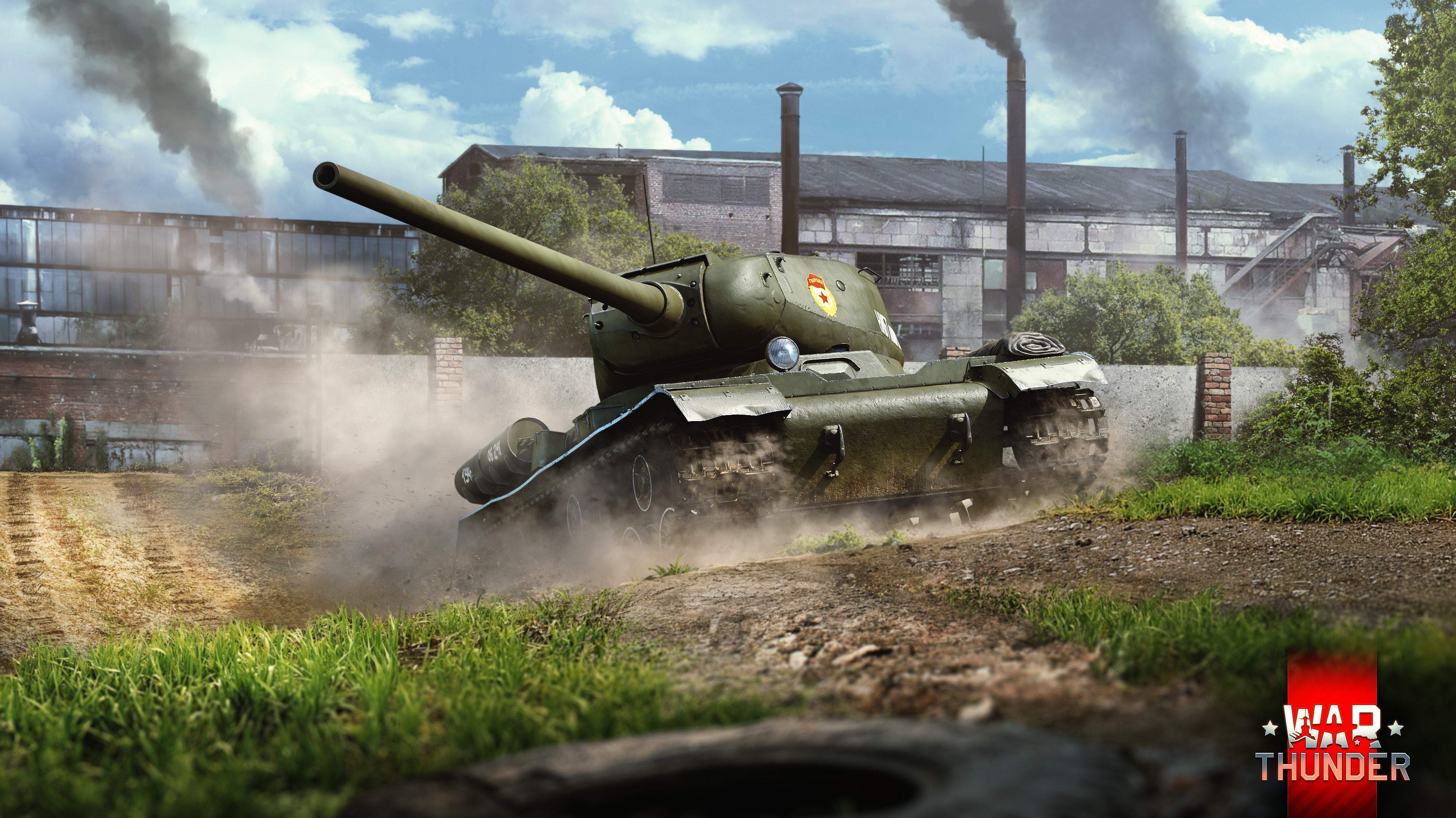 Tank Gaijin Entertainment War Thunder Video Games Logo Smoke T 34 3840x2160